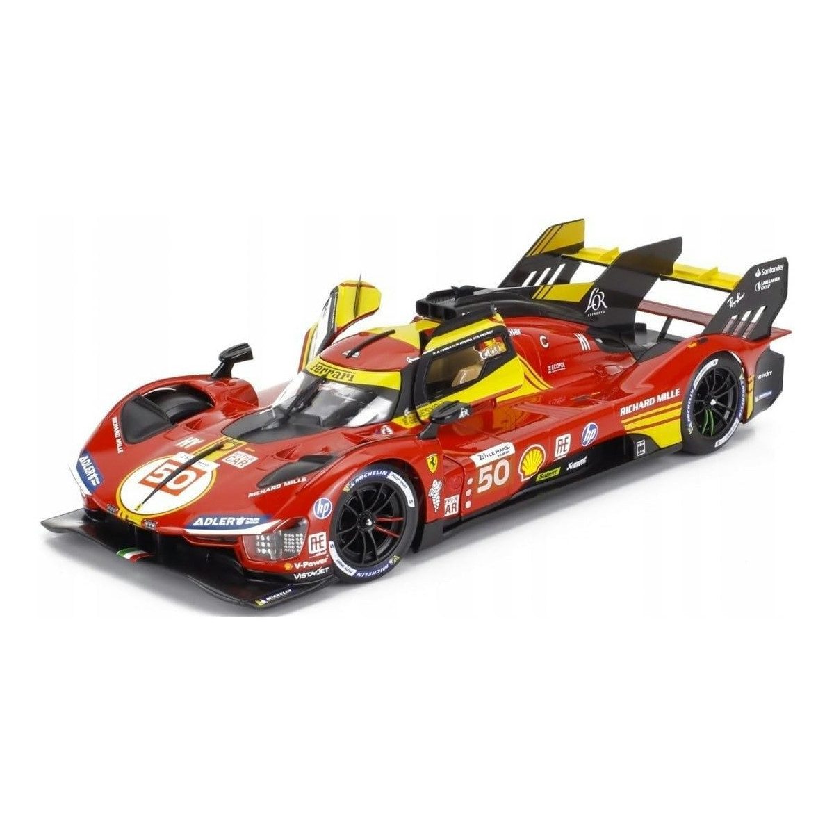 Bburago Modellauto Ferrari Deluxe 499P LMH #50 '24, Maßstab 1:18