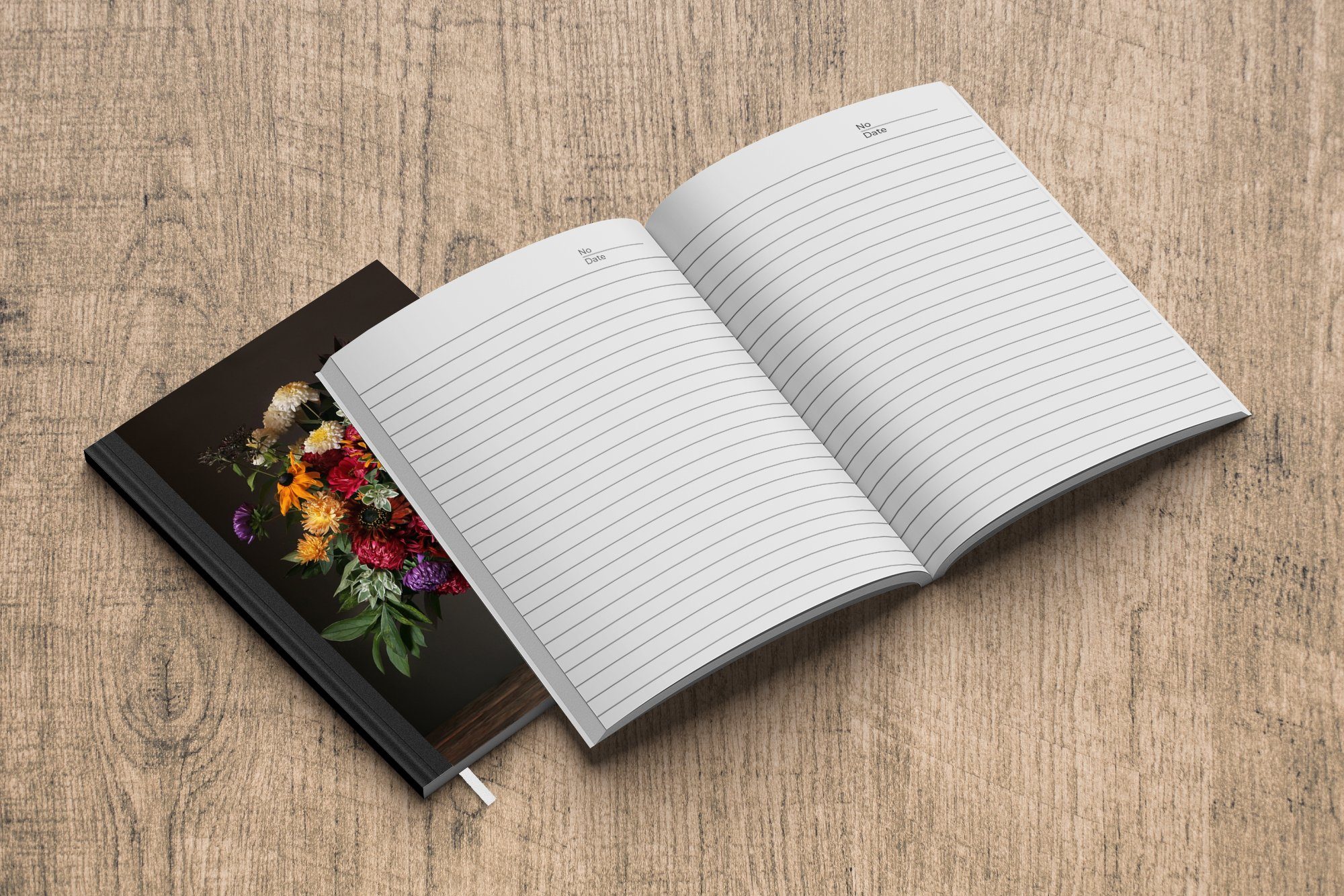 Seiten, Notizheft, Haushaltsbuch Journal, - - Merkzettel, Notizbuch Blumenstrauß A5, MuchoWow Tagebuch, 98 Stilleben Farbe,