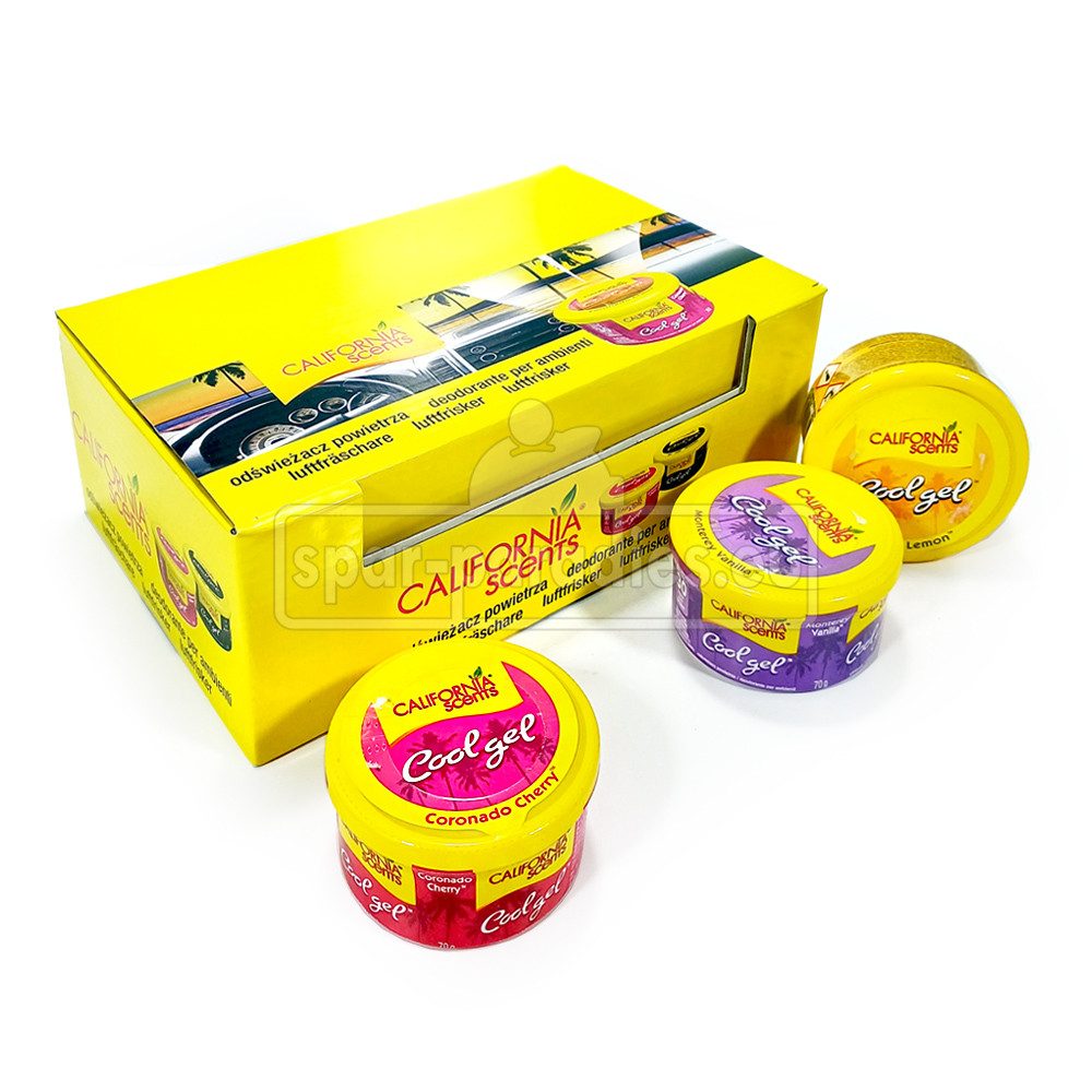 California Scents Raumduft California Scents Lufterfrischer Cool Gel Duftdosen Mix, 12x 70 g