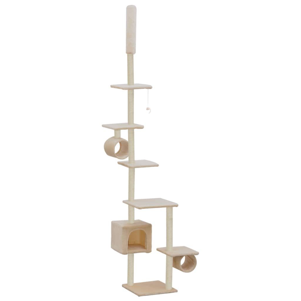 vidaXL Kratzbaum 260 cm Katzen-Kratzbaum mit Sisal-Kratzsäulen 260 cm Beige