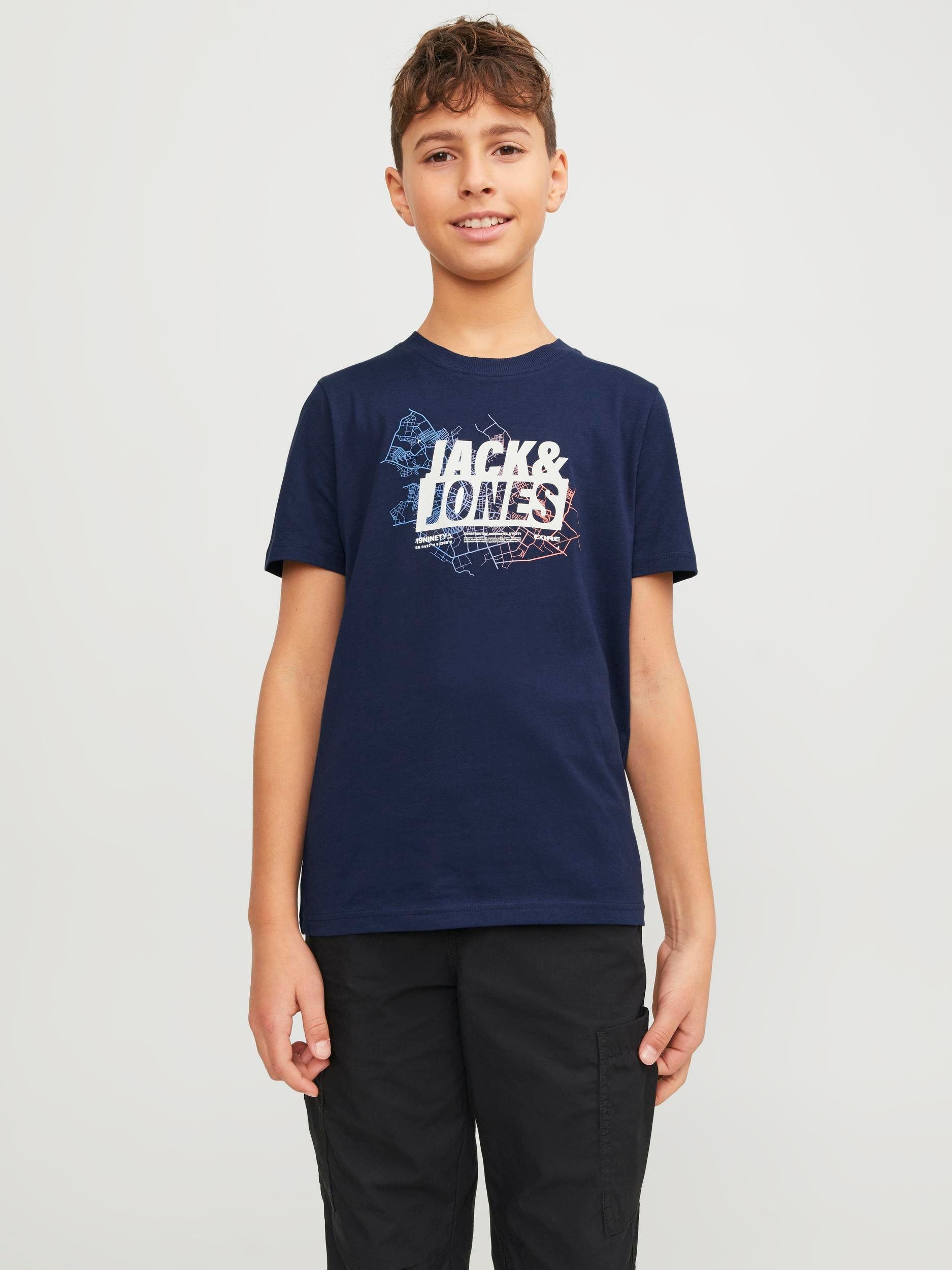 Jack & Jones Junior Kurzarmshirt JCOMAP LOGO TEE SS CREW NECK JNR navy blazer