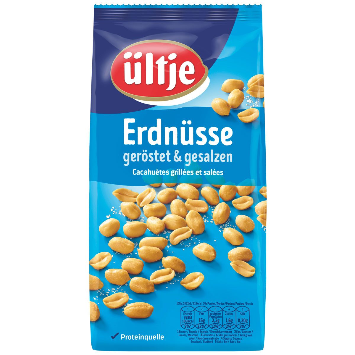 UELTJE Knabberei, Ültje Erdnüsse geröstet und gesalzen knackige grosse Erdnüsse 900g