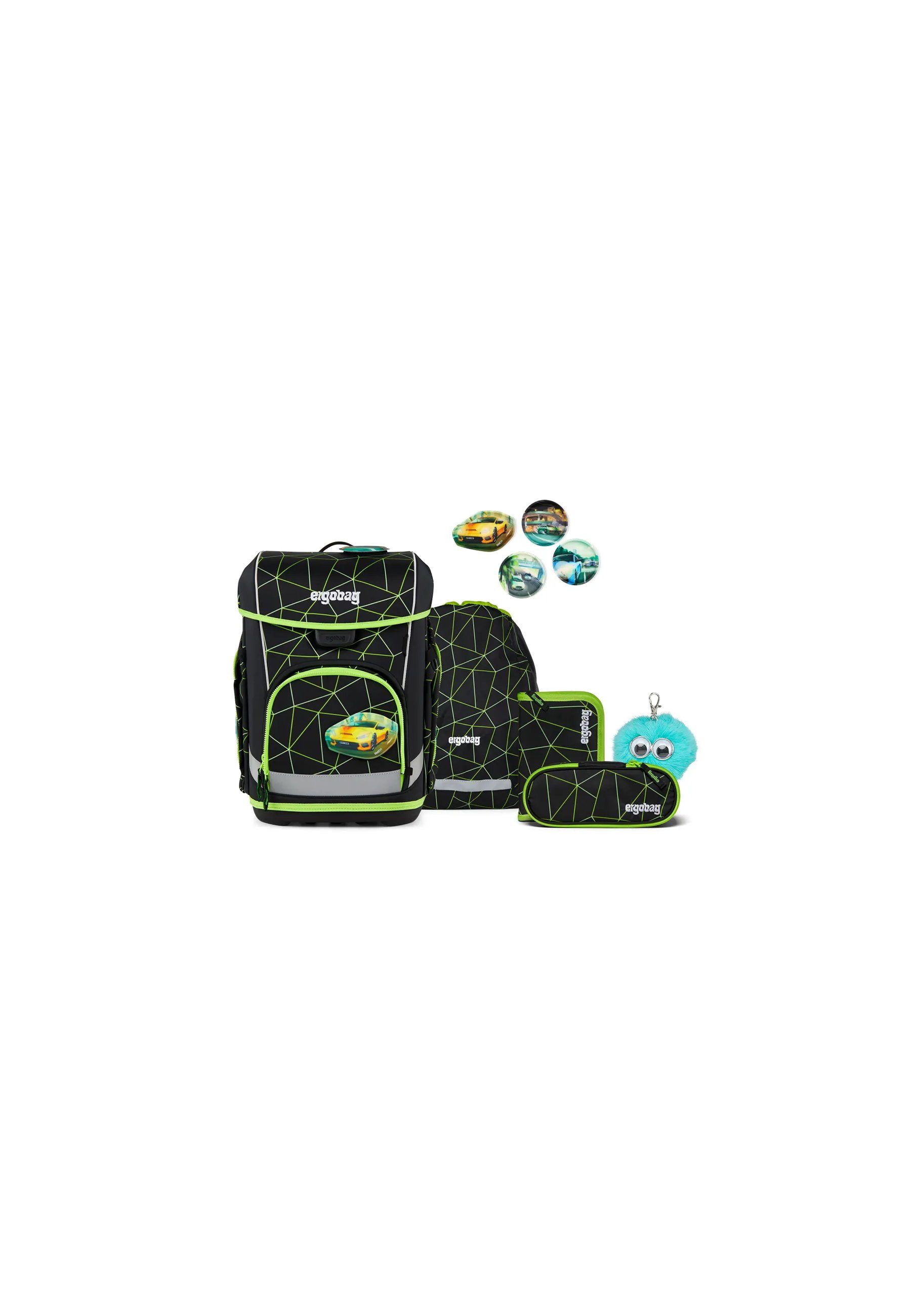 ergobag Schulranzen cubo light Bundle Set (5-tlg., 6-teiliges Set), wiegt nur 860g