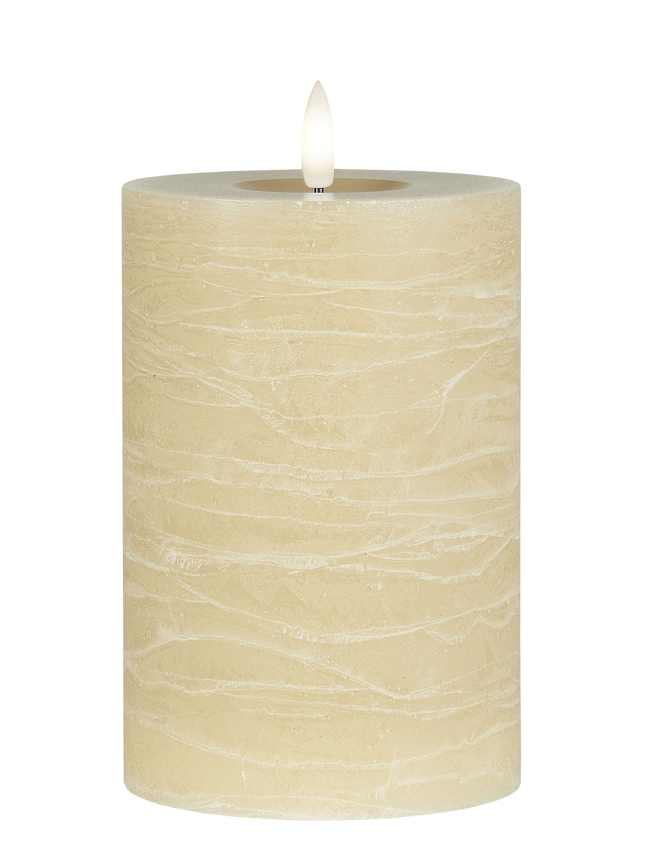 Ib Laursen Dekolicht Ib Laursen - LED Kerze Stumpenkerze H 15cm D 10cm Beige 8797-44