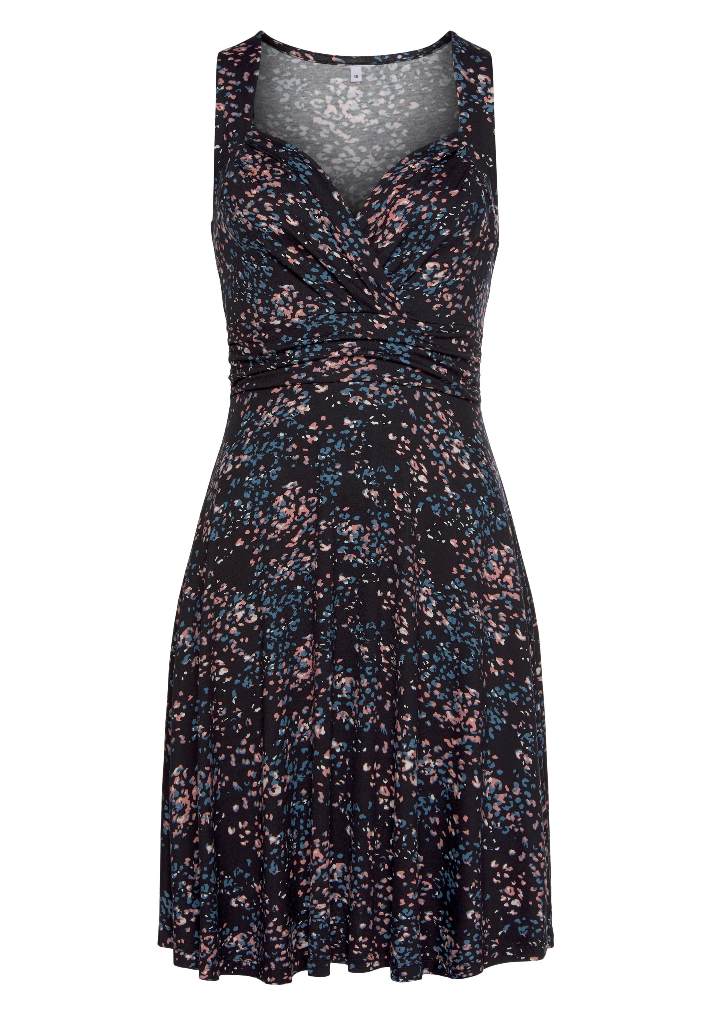 Vivance Jerseykleid mit Alloverdruck in Wickeloptik, günstig online kaufen
