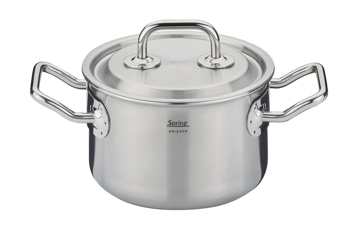 Spring Geschirr-Set Fleischtopf 14 cm Brigade Premium, Edelstahl, Aluminium