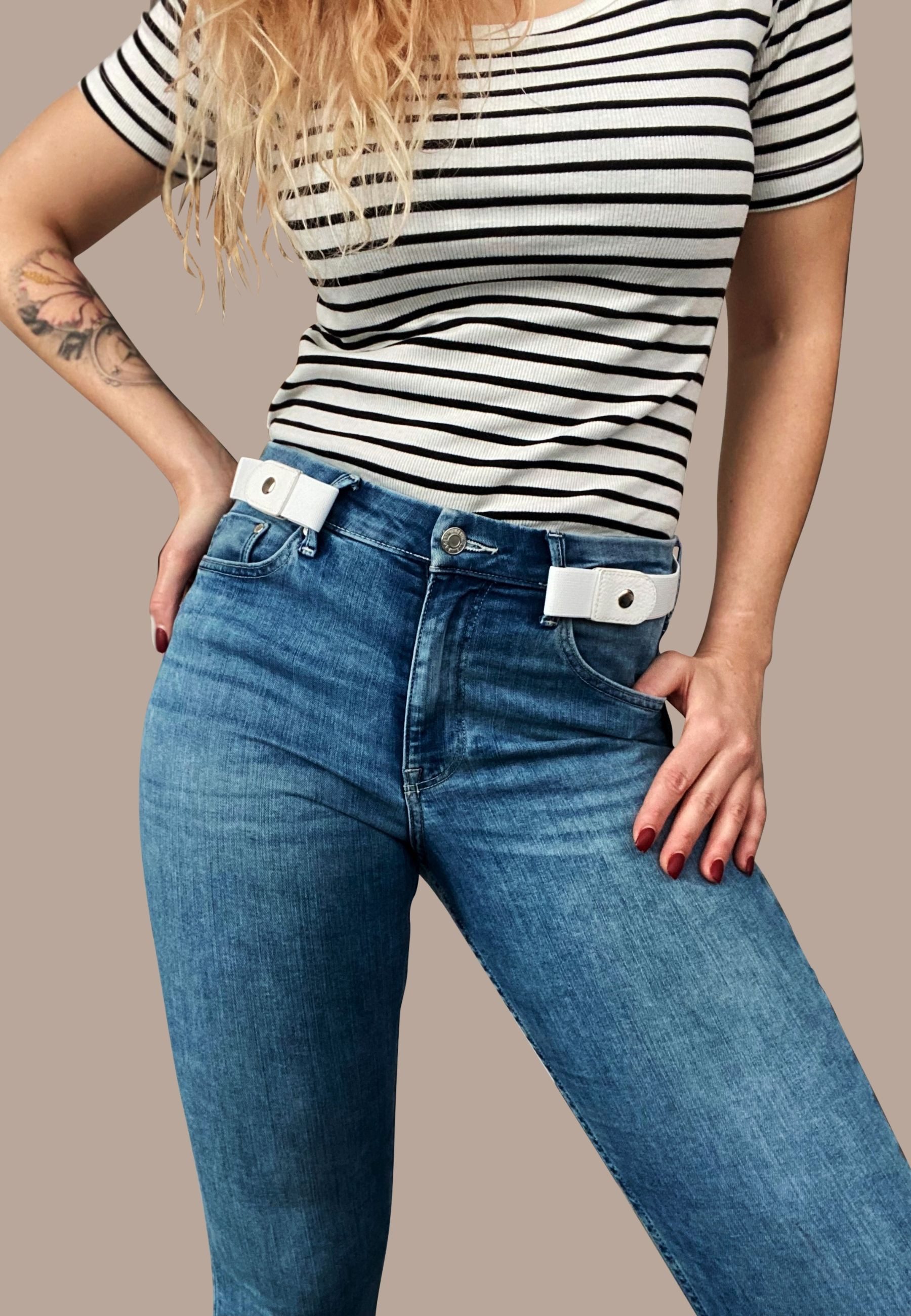 FRONHOFER Stretchgürtel Damen (1-St) ohne Schnalle, zum Einziehen, für Jeans
