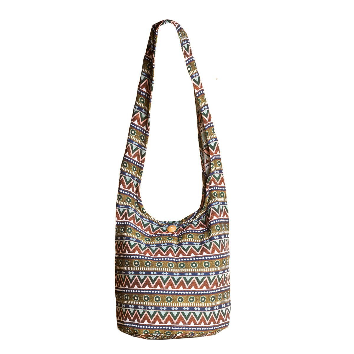 PANASIAM Strandtasche Schulterbeutel in gewebten Designs aus 100 % Baumwolle Umhängetasche, In 2 Größen Beuteltasche auch als Wickeltasche und Handtasche geeignet WOV30