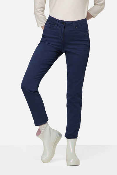 Laurasøn 5-Pocket-Jeans Jeans Tina gerade Passform seitliche Zierfalten