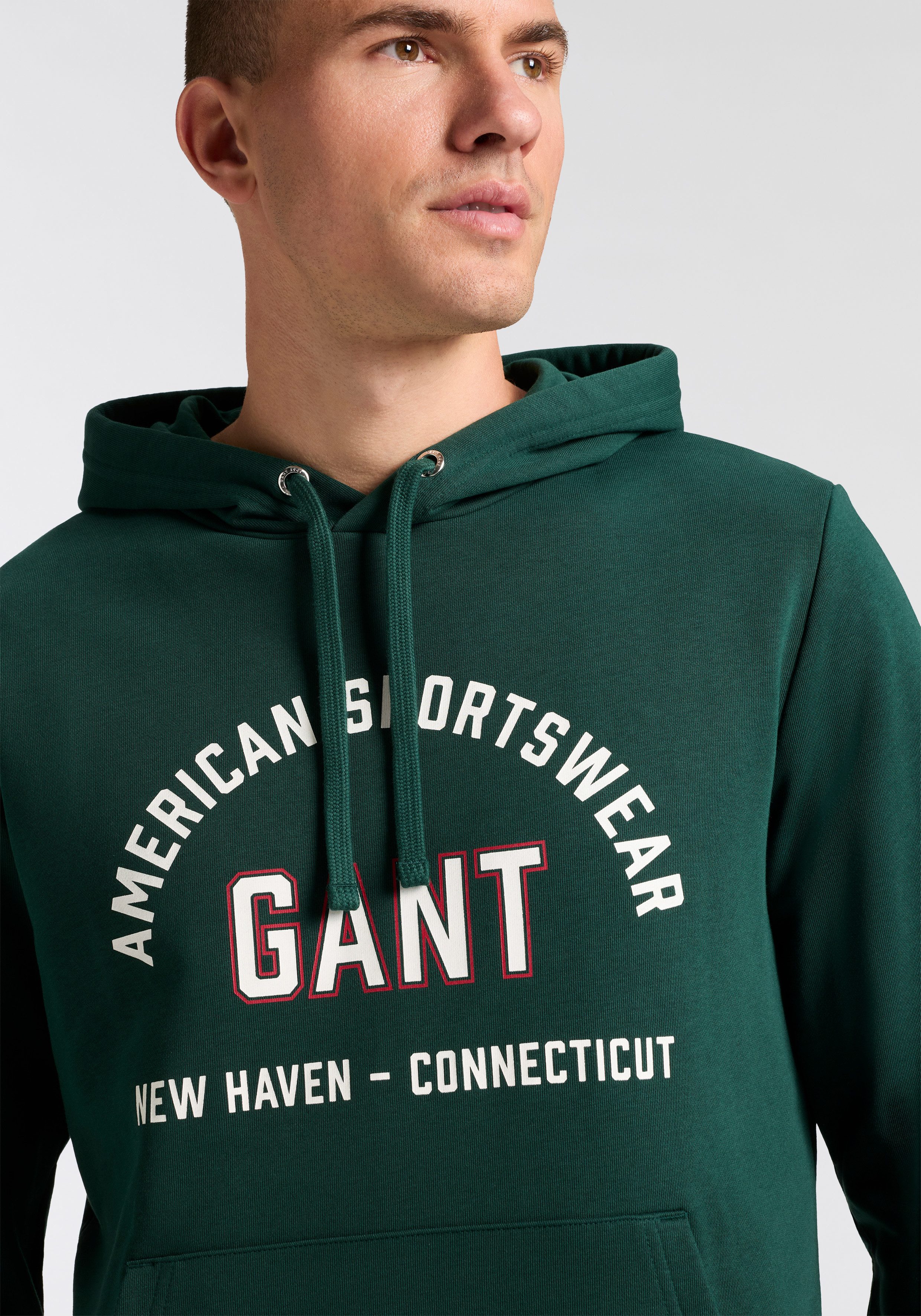 Gant Sweatshirt PRINTED GRAPHIC mit Kapuze, regular fit, Kängurutasche günstig online kaufen