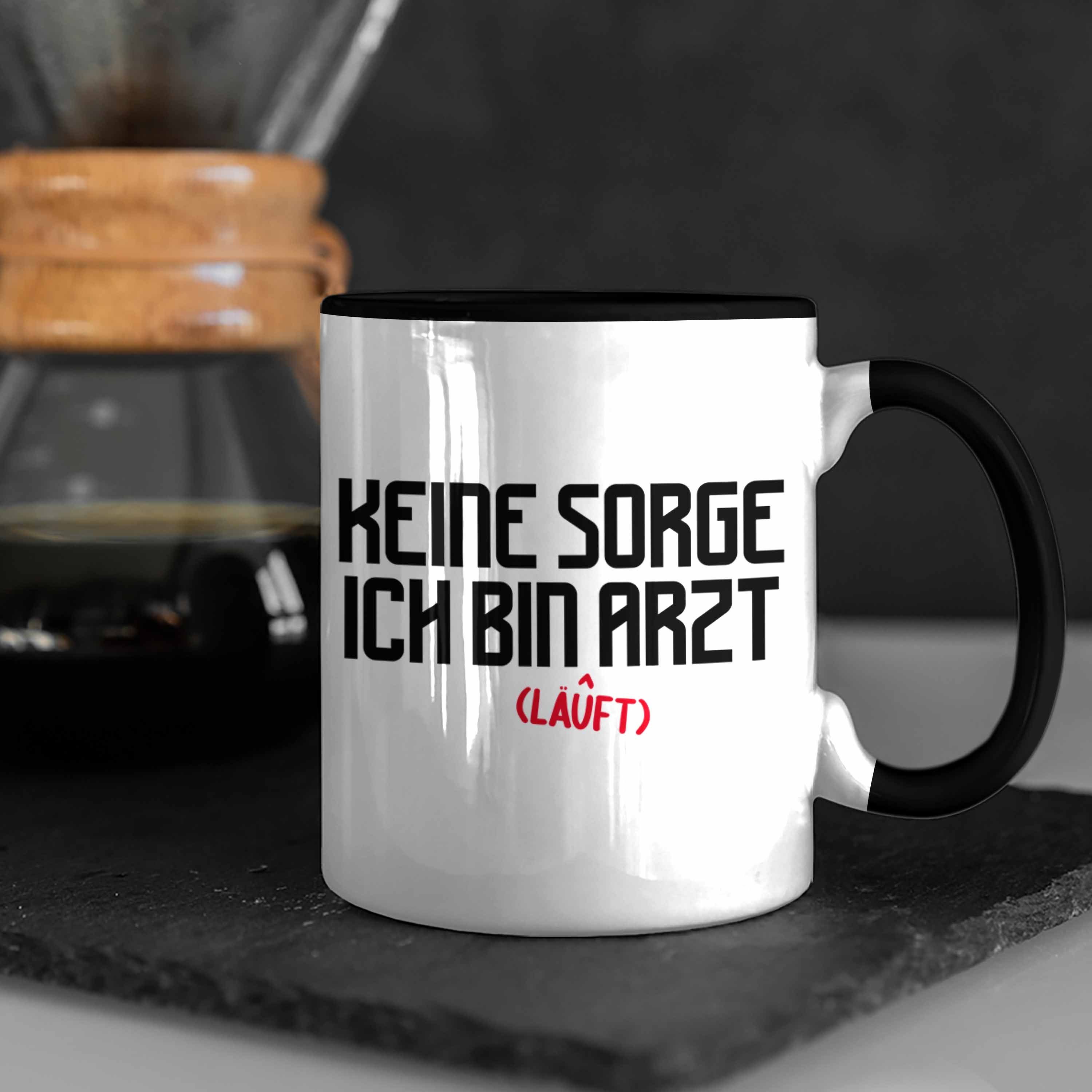 Krankenhaus Geschenkidee Ärzte Kaffeetasse Lustig Arzt Tasse - Trendation Tasse für Männer Arzt Geschenk Trendation Schwarz
