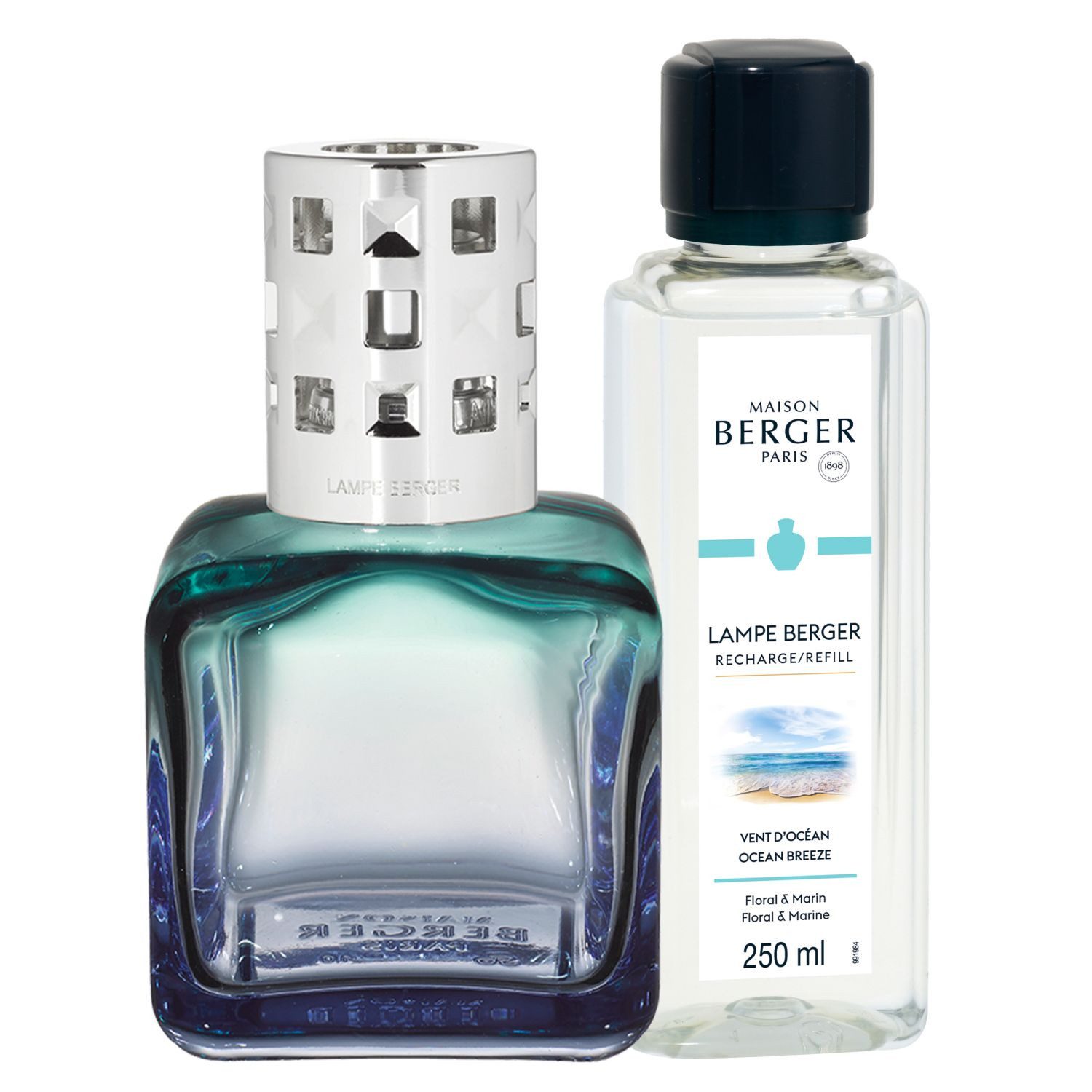 MAISON BERGER PARIS Duftlampe Geschenkset Ice Cube Türkis-Blau