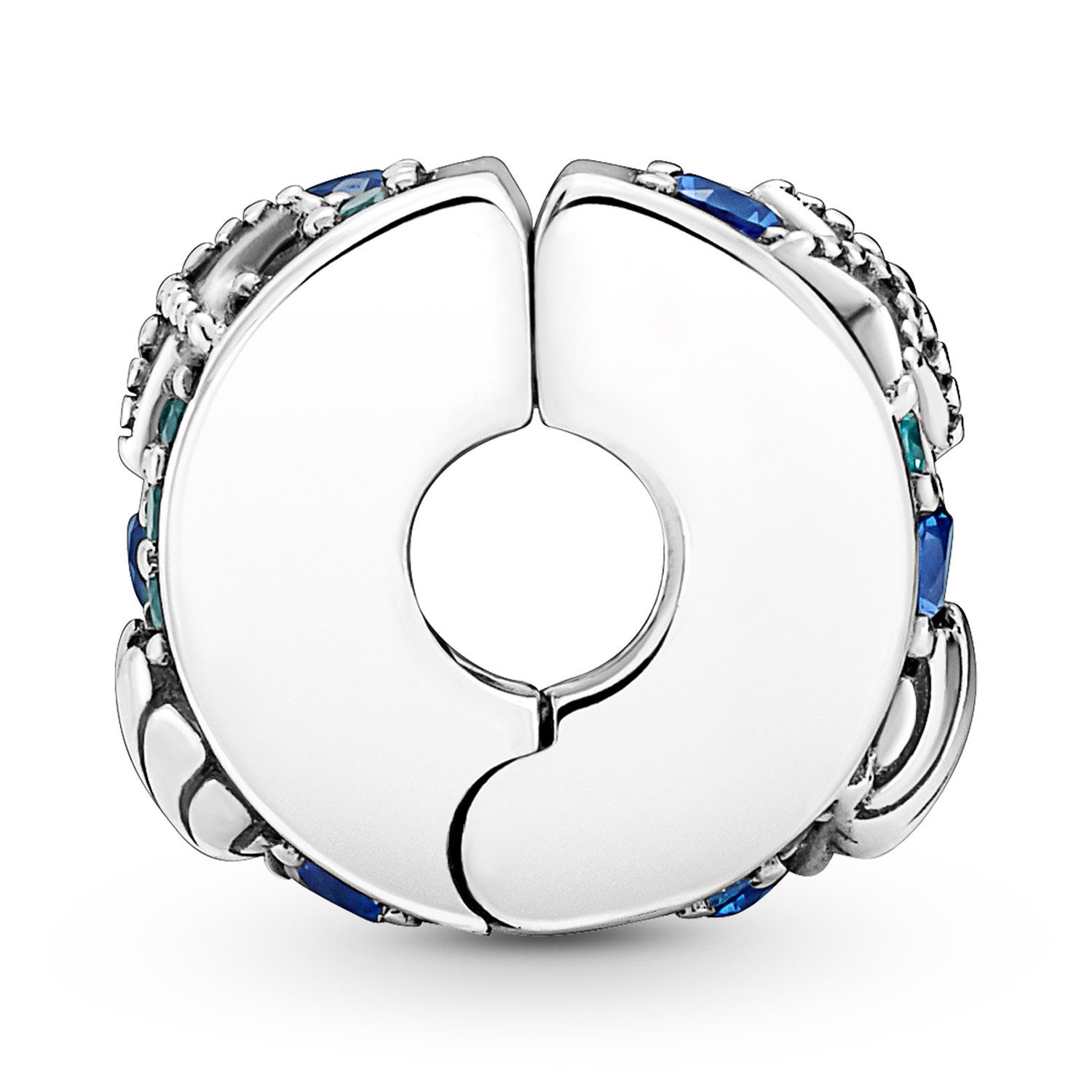 Pandora Runder Anhänger Silber Clip Tropischer Seestern & Muschel