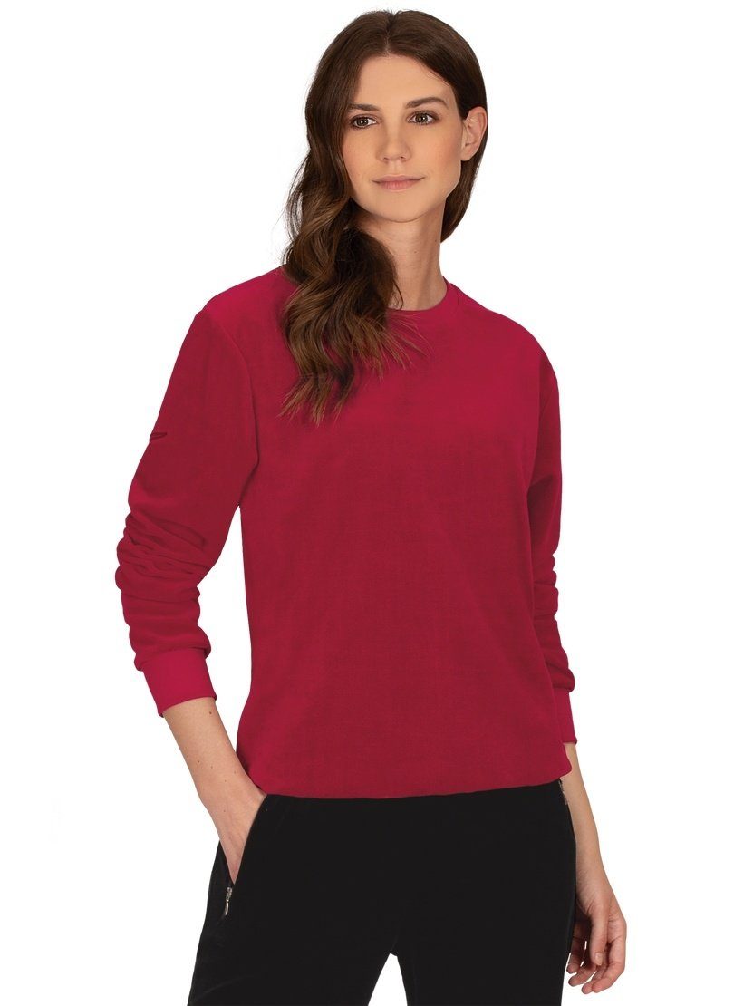 Trigema TRIGEMA Nicki-Shirt rubin Sweatshirt