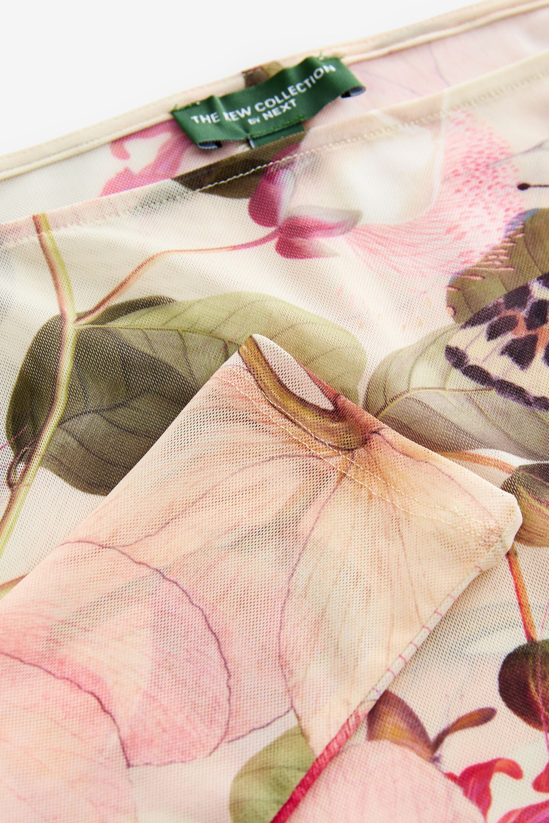 Next Langarmshirt Kew Collection Langarmoberteil mit Mesh und Print (1-tlg)