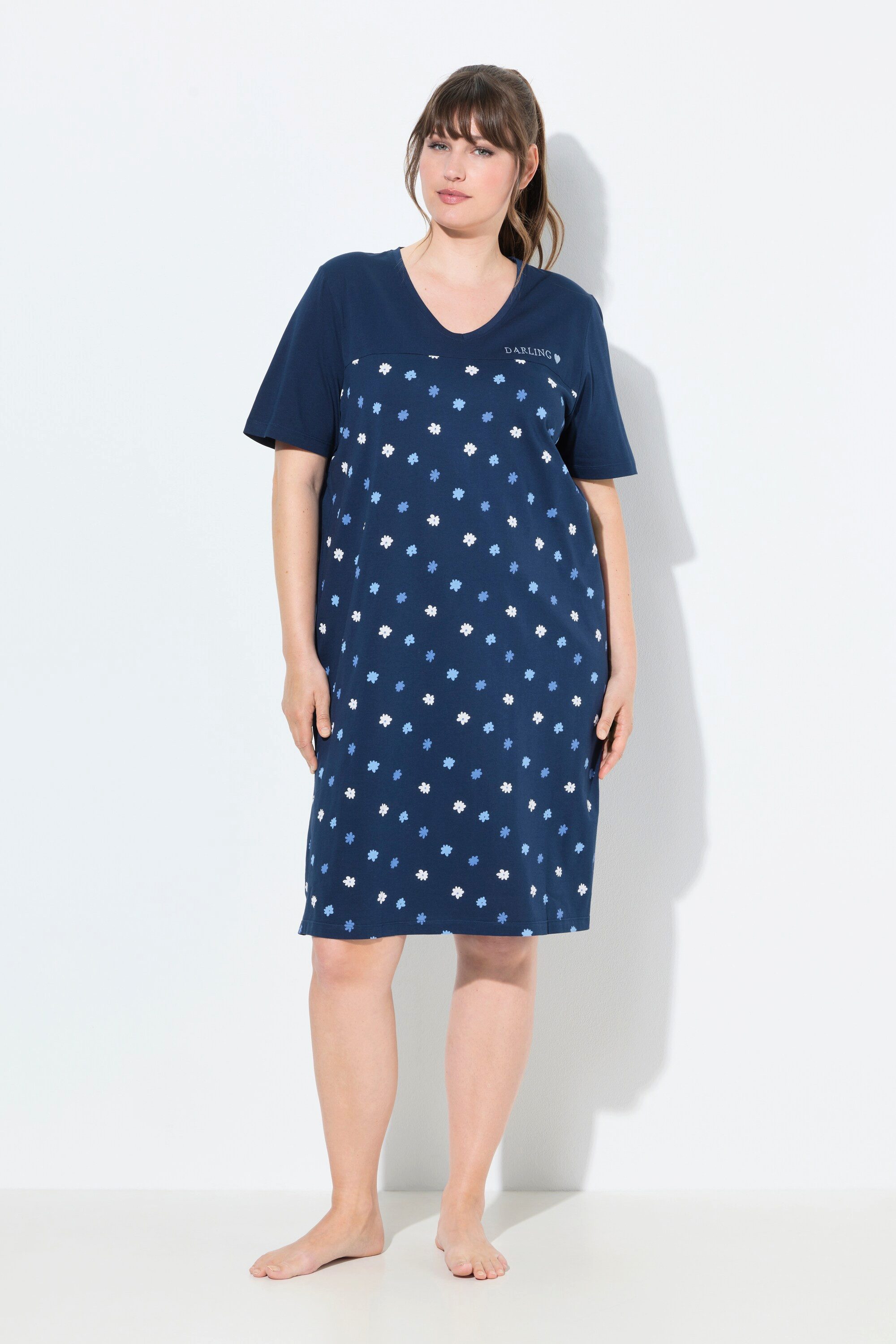Ulla Popken Bigshirt Bigshirt Blüten Stickerei günstig online kaufen