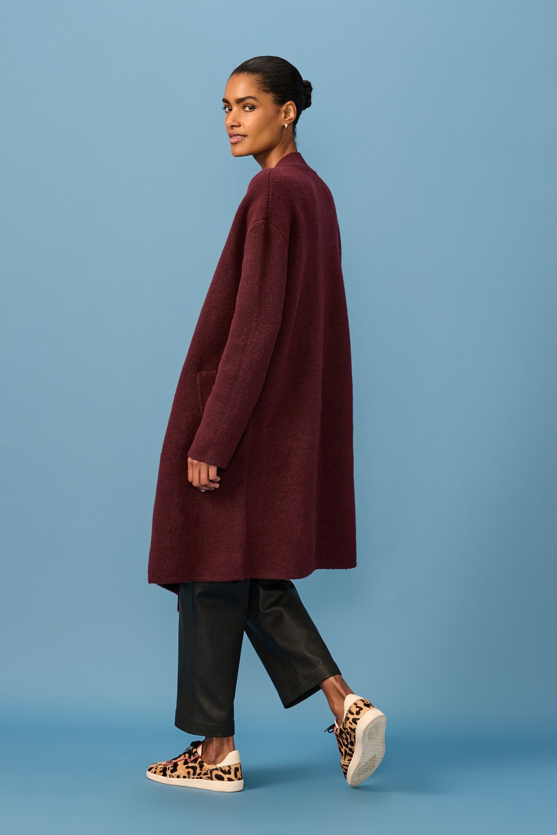 Next Strickjacke Weiche lange Strickjacke Wasserfall-Strickmantel (1-tlg) günstig online kaufen