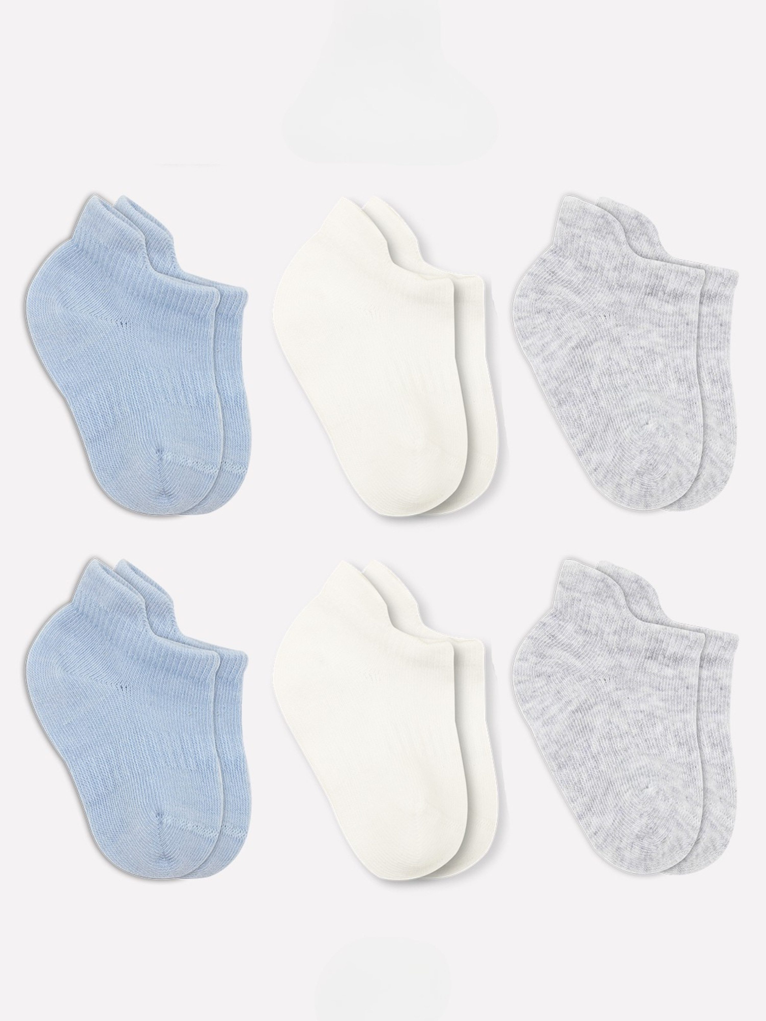bistyle Sneakersocken (6er Pack) Sneakersocken Babys Jungen Mädchen Babysocken Kurzsocken (Set, 6-Paar, 6er-Pack) Bio-Baumwolle GOTS zertifiziert 0-6 Monate bis 2-3 Jahre