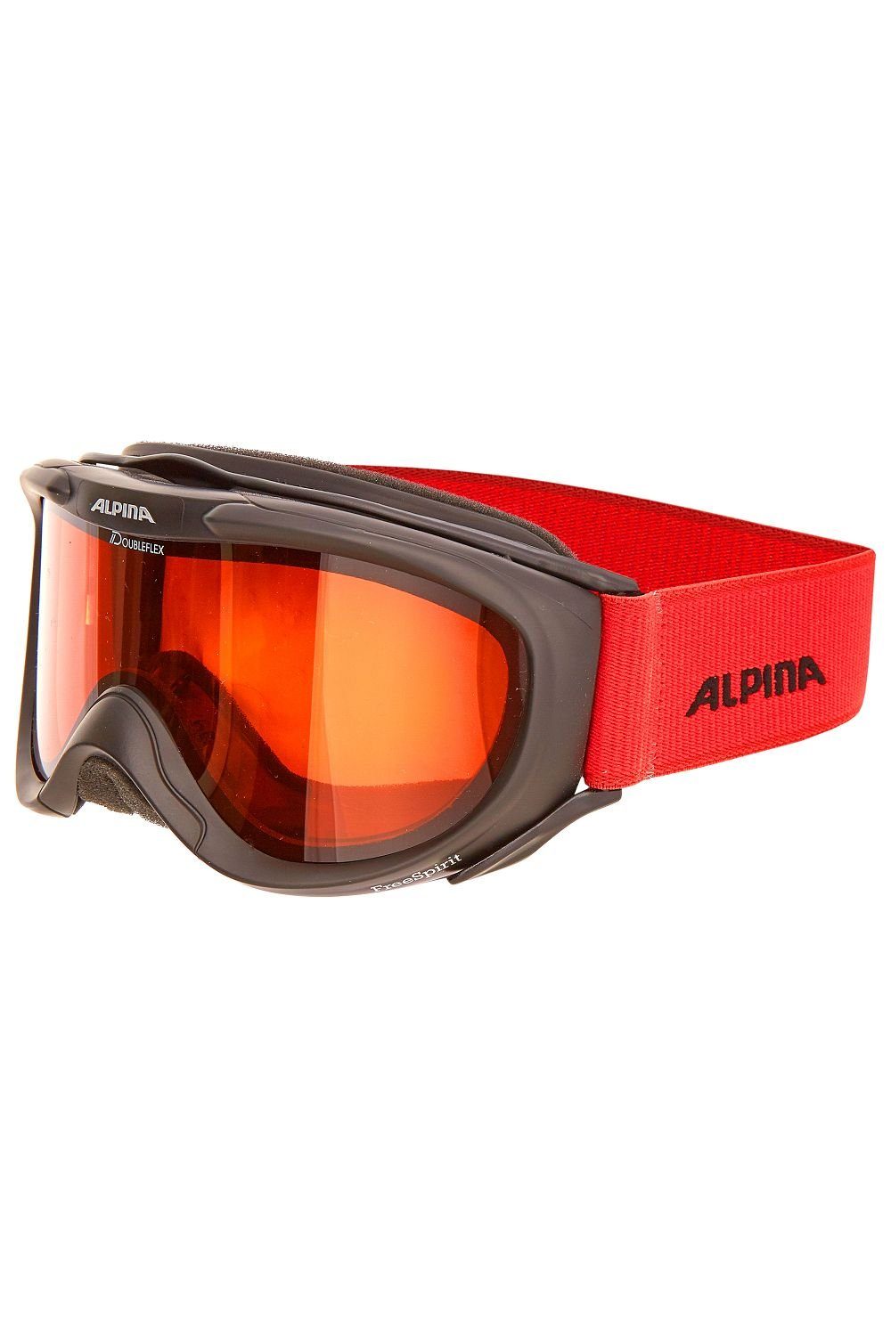 Alpina Sports Skibrille Alpina Skibrille FREESPIRIT DH onesize schwarz/rot | Brillen