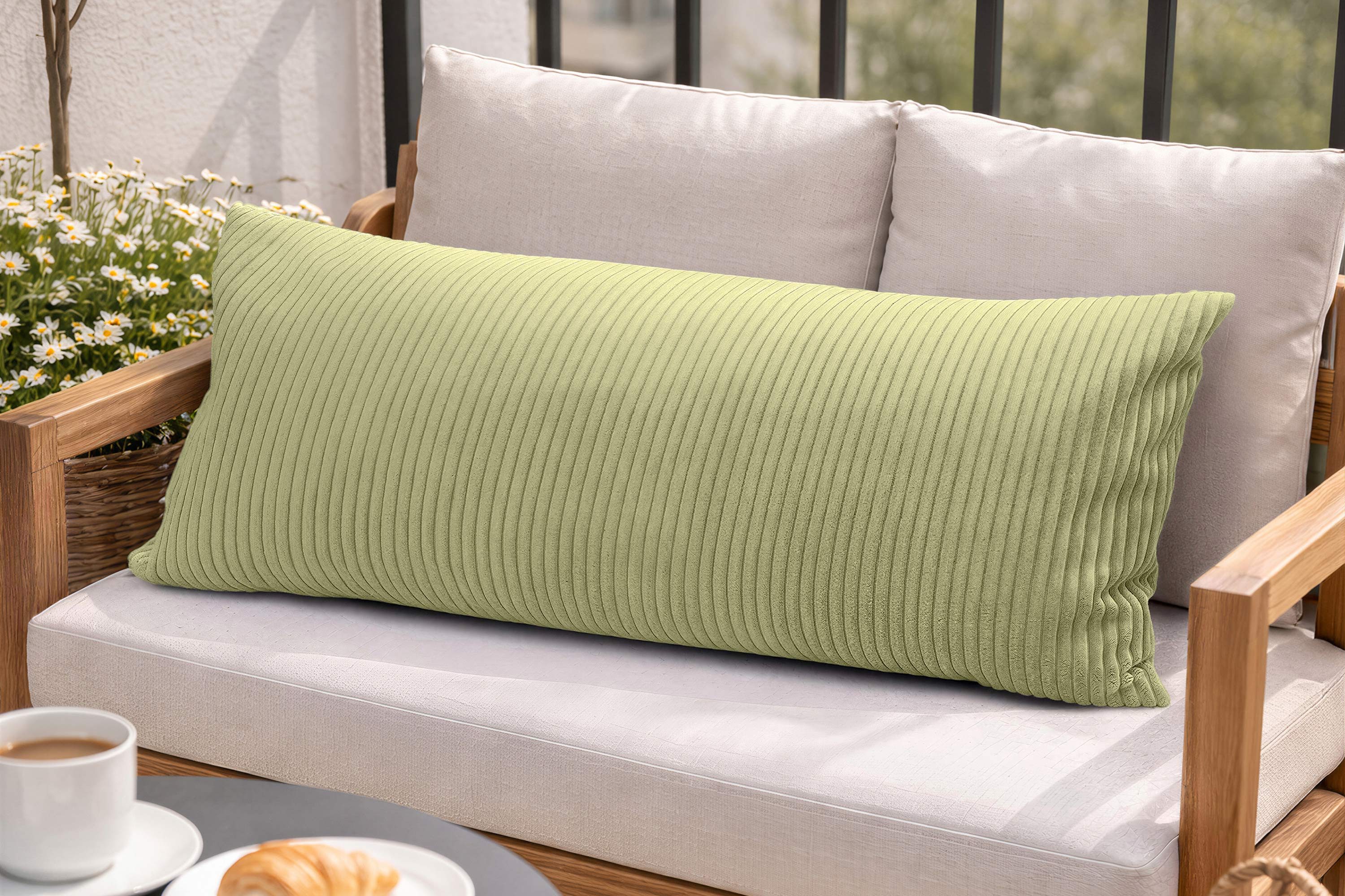 Amilian Dekokissen 40x80 cm mit Füllung - Sofakissen, Zierkissen - Couchkissen, 1 Stück - weich, formstabil, pflegeleicht und waschbar