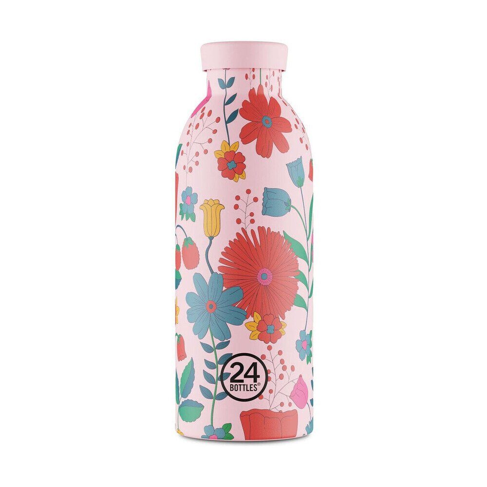 24 Bottles Thermoflasche Thermo-Trinkflasche 0,5 l Clima Bottle Bloom Bloom Pink, Thermo-Trinkflasche, Ø7,3cm, Edelstahl, bunt
