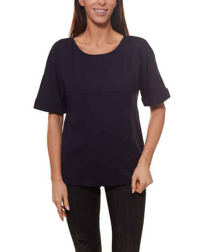 IMPERIAL Rundhalsshirt »IMP by IMPERIAL Shirt leicht glänzendes Damen T-Shirt mit Rundhals-Ausschnitt Freizeit-Shirt Blau«