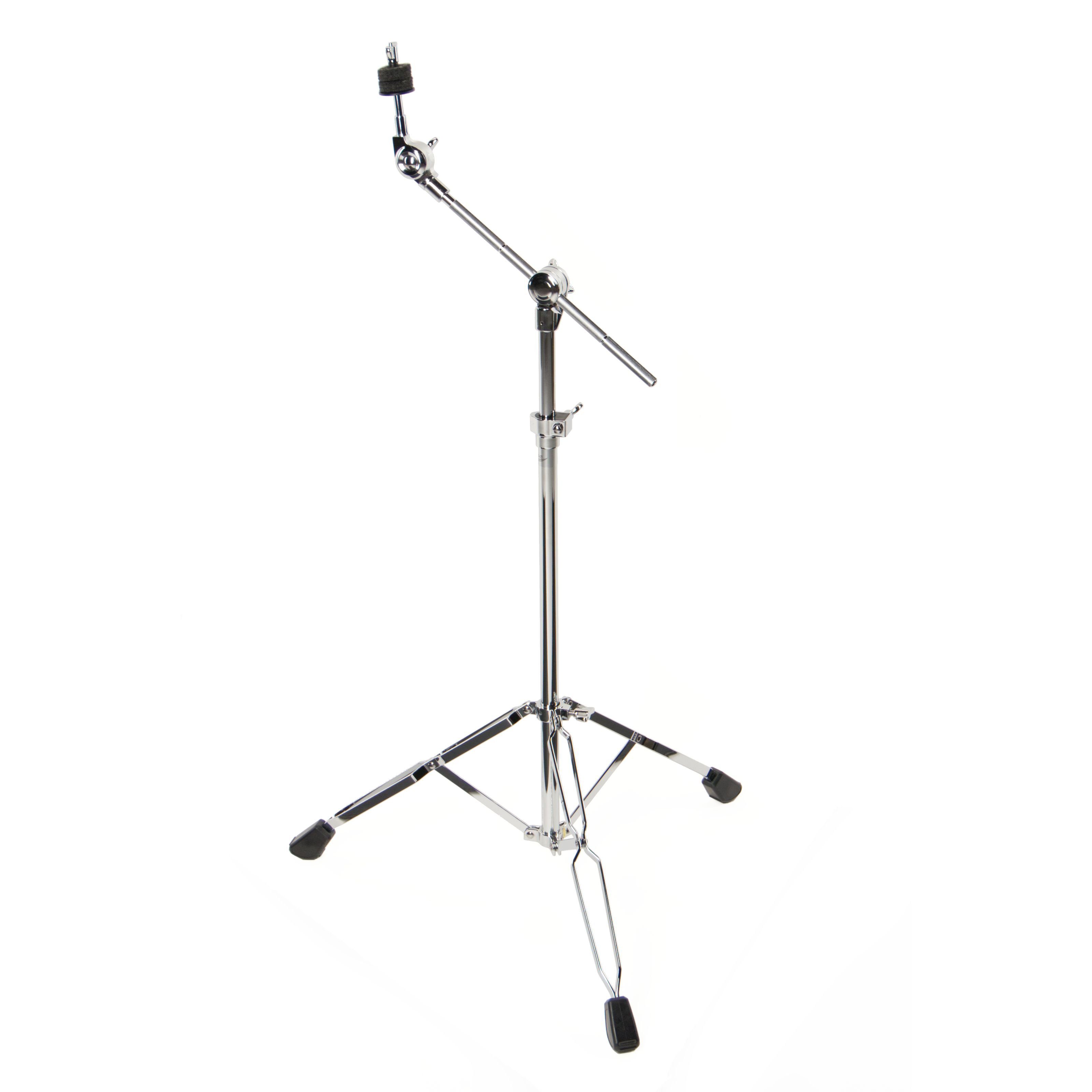FAME Musikinstrumentenständer, (CBS7000 Galgenbeckenständer Robust Ausziehbar Versenkbar mit Memory-Clamp Breiten Hartgummi-Standfüßen Leichtes Transportgewicht Klappbare Beine Ideal für Alle Altersklassen, Hardware, Beckenständer), Galgenbeckenständer, Memory-Clamp, ausziehbar