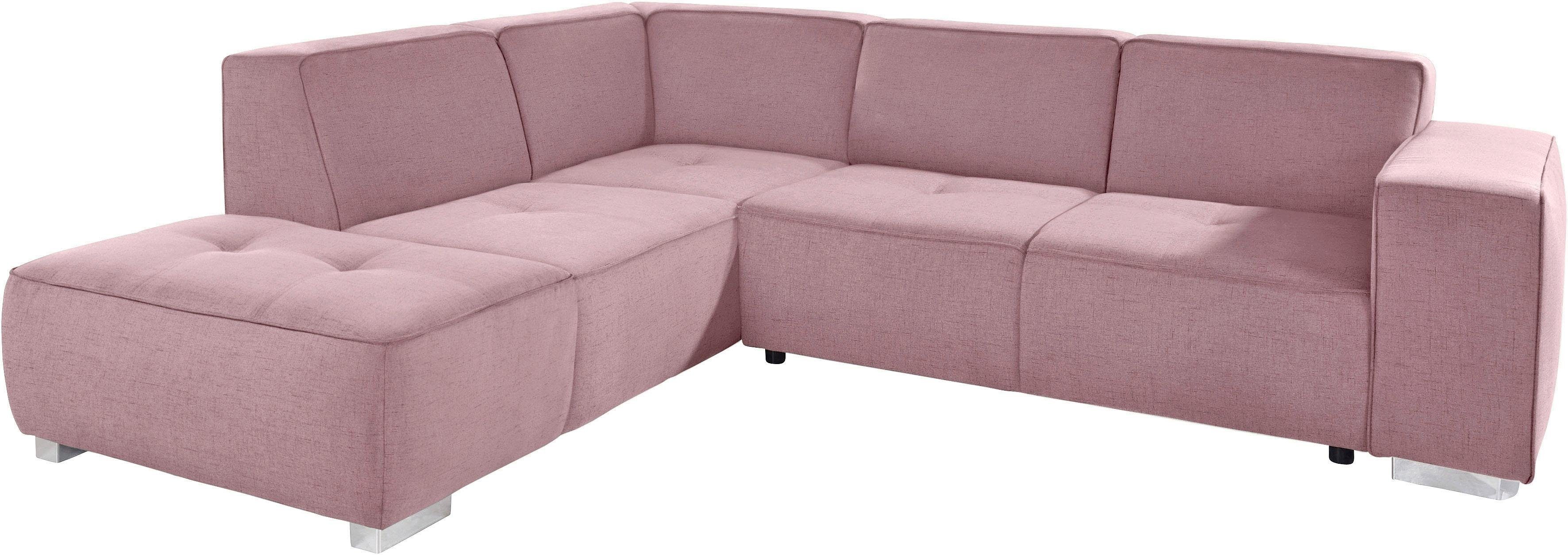 INOSIGN Ecksofa Sapporo L-Form, wahlweise Bettfunktion günstig online kaufen