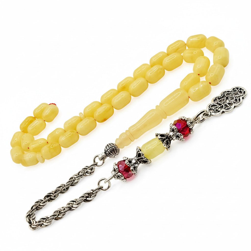 M-Punkt24 Kettenanhänger Tesbih Tespih BILEK BOY (8 Gramm, Vizyon Püskül, inkl. Etui/Geschenk-Verpackung, Gebetskette, Misbah, Rosary, Prayerbeads), 925 Echt Silber, AKTIONS-PREIS
