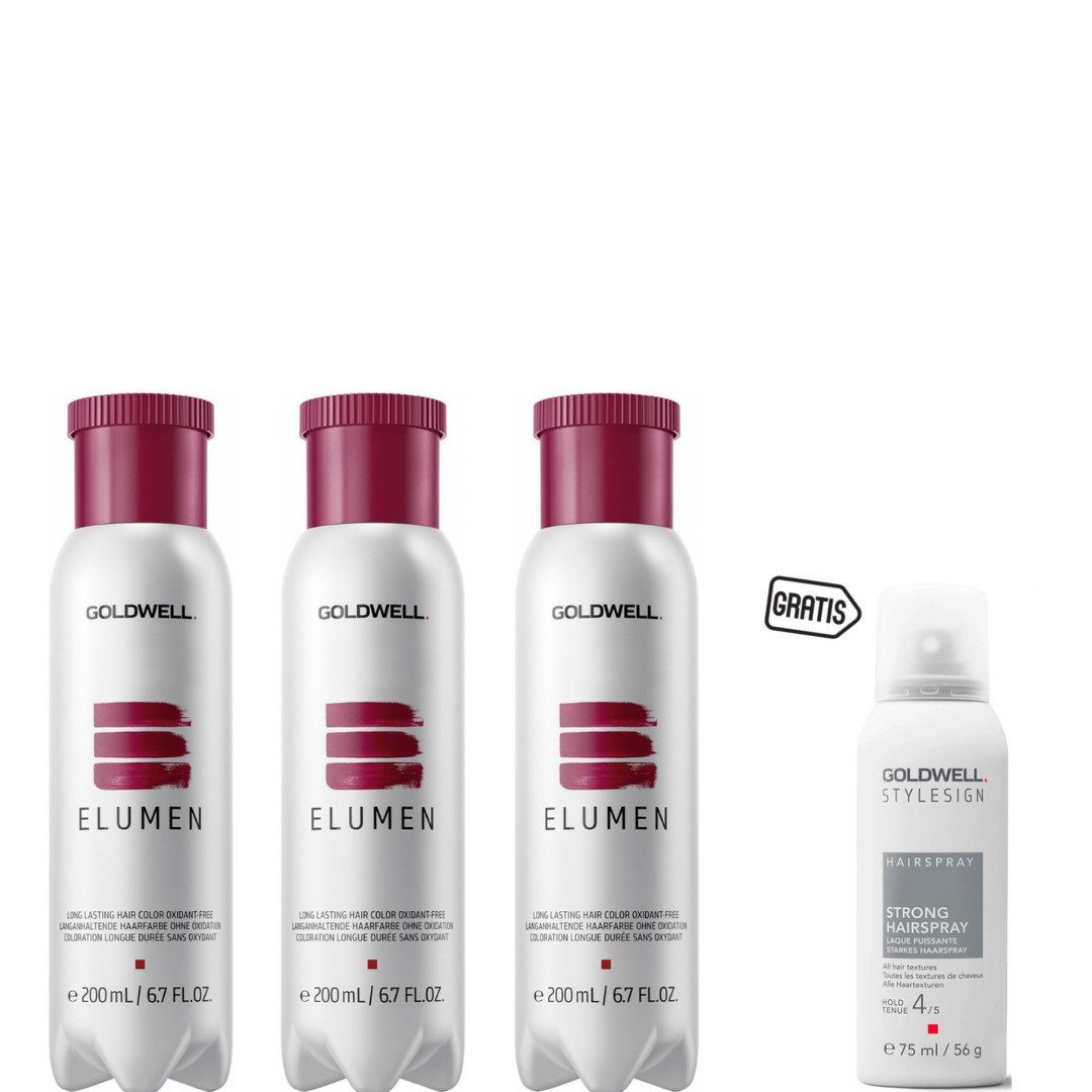 Haarspray Goldwell Elumen GB@9 200 ml 3er Set + gratis Haarspray 75 ml