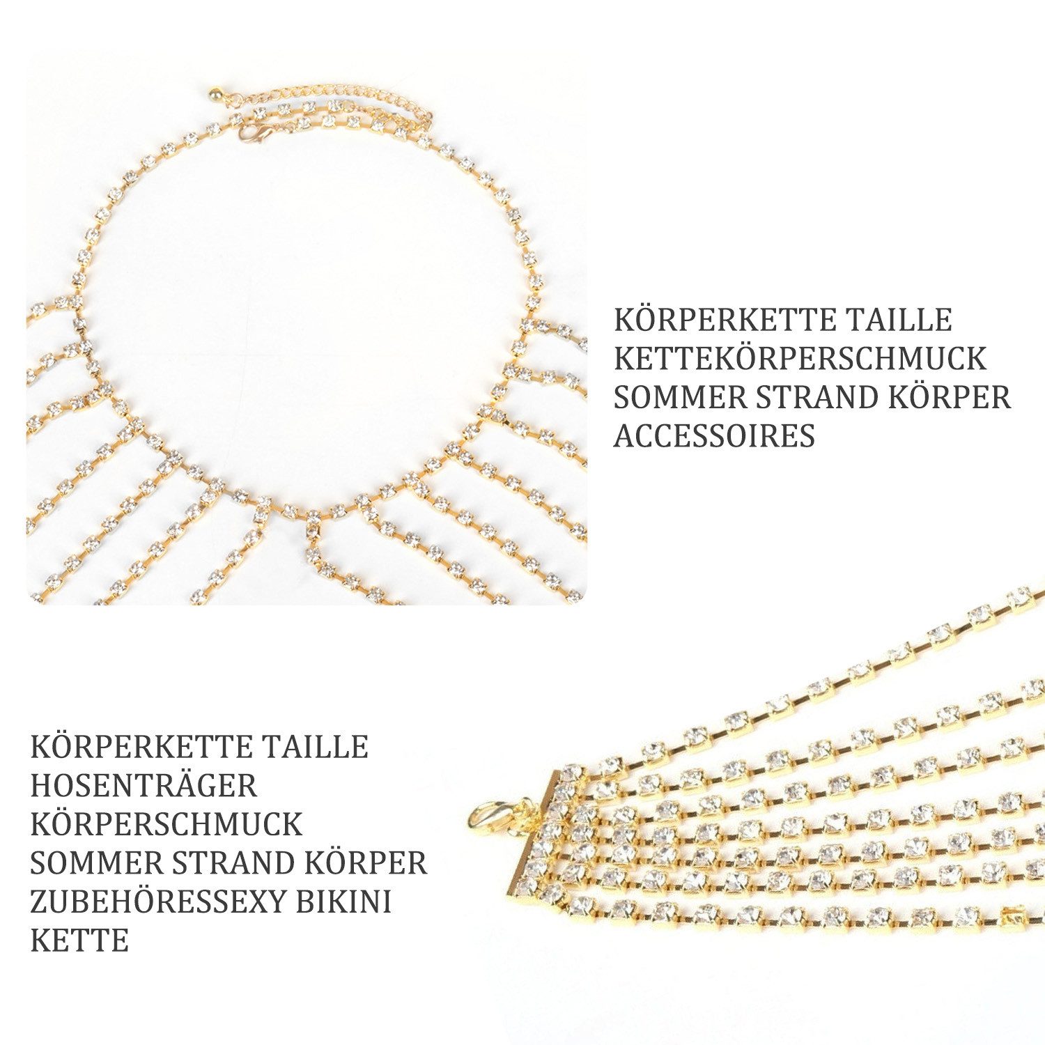 RWEUOQ Kettengürtel Kettengürtel Modische Mehrschichtenkette, sinnlicher günstig online kaufen