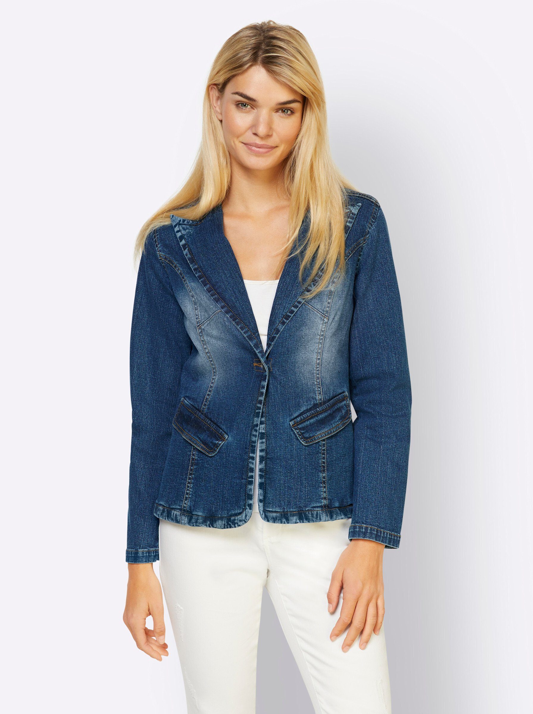 Blusenblazer Jeansblazer
