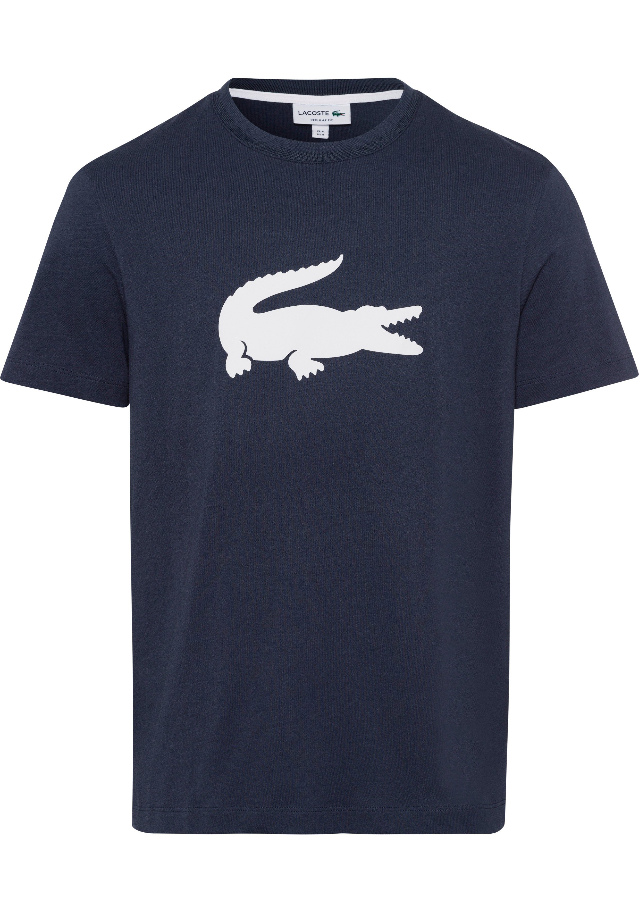 T-Shirt Rundhalsausschnitt mit Lacoste blue night