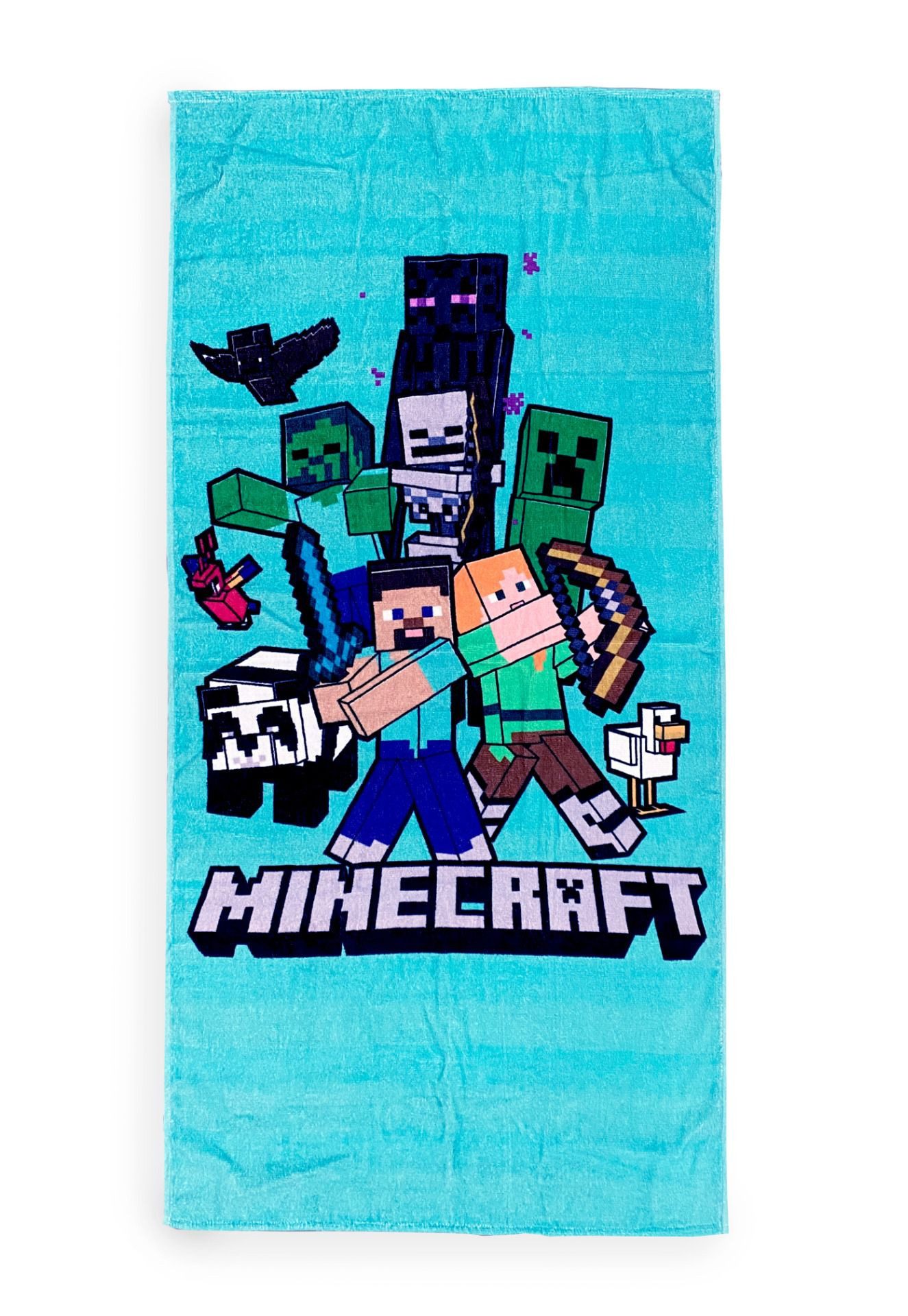 Minecraft Strandtuch Kinderhandtuch Baumwolle für Kinder 70x140 cm