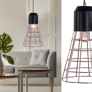 etc-shop LED Pendelleuchte, Leuchtmittel inklusive, Warmweiß, Käfig Hänge Decken Lampe Wohn Ess Zimmer Vintage Pendel