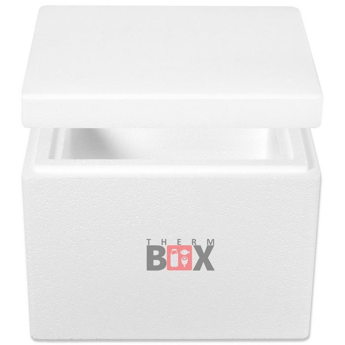 THERM-BOX Thermobehälter Styroporbox 13W Styropor-Verdichtet (0-tlg. Box mit Deckel im Karton) Innen: 30x20x22cm Wand:5 0cm Volumen: 13 2L Isolierbox Thermobox Kühlbox Warmhaltebox Wiederverwendbar