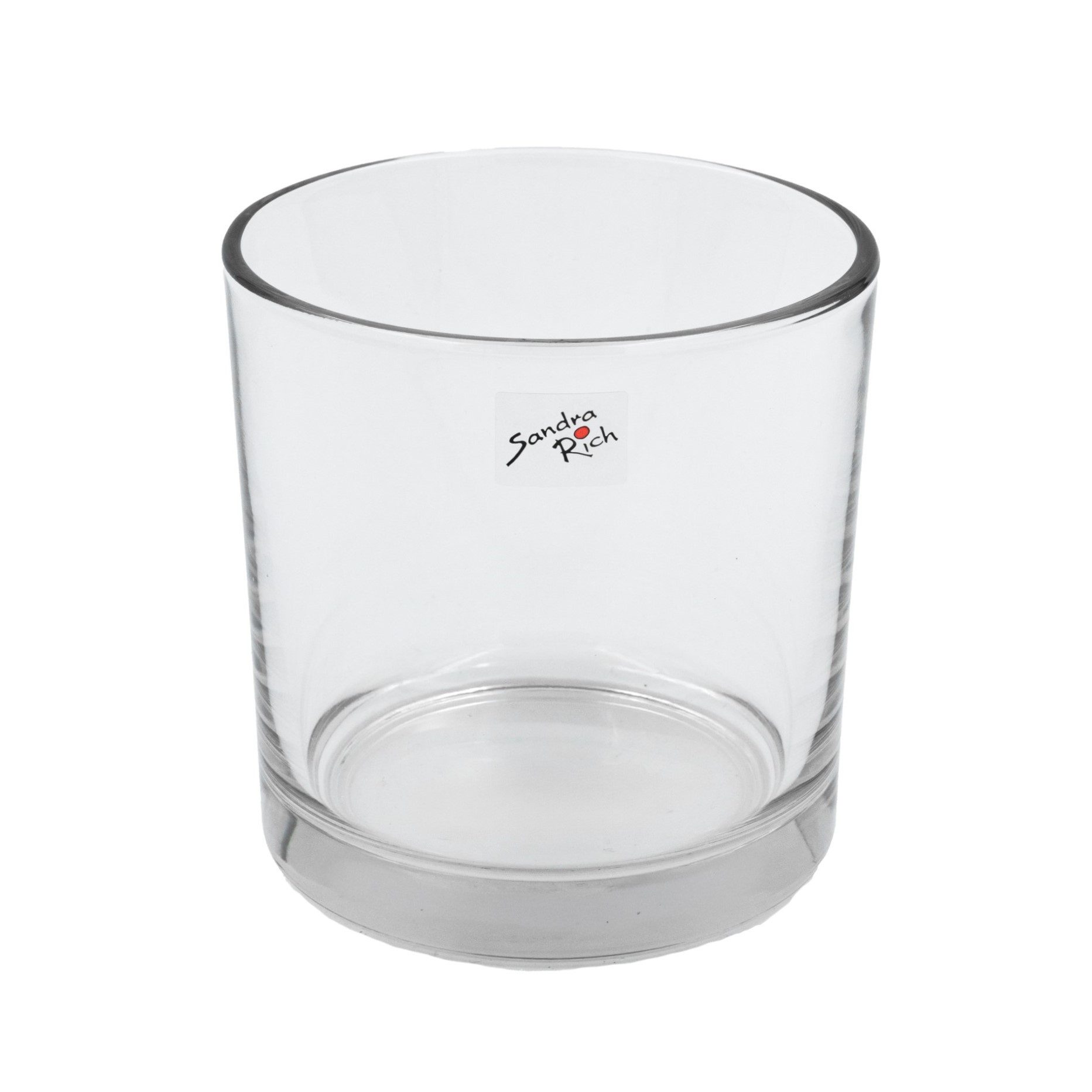 Sandra Rich Übertopf Glastopf L 14 x 14cm – großes Windlicht, Kerzenglas, Pflanztopf Glas