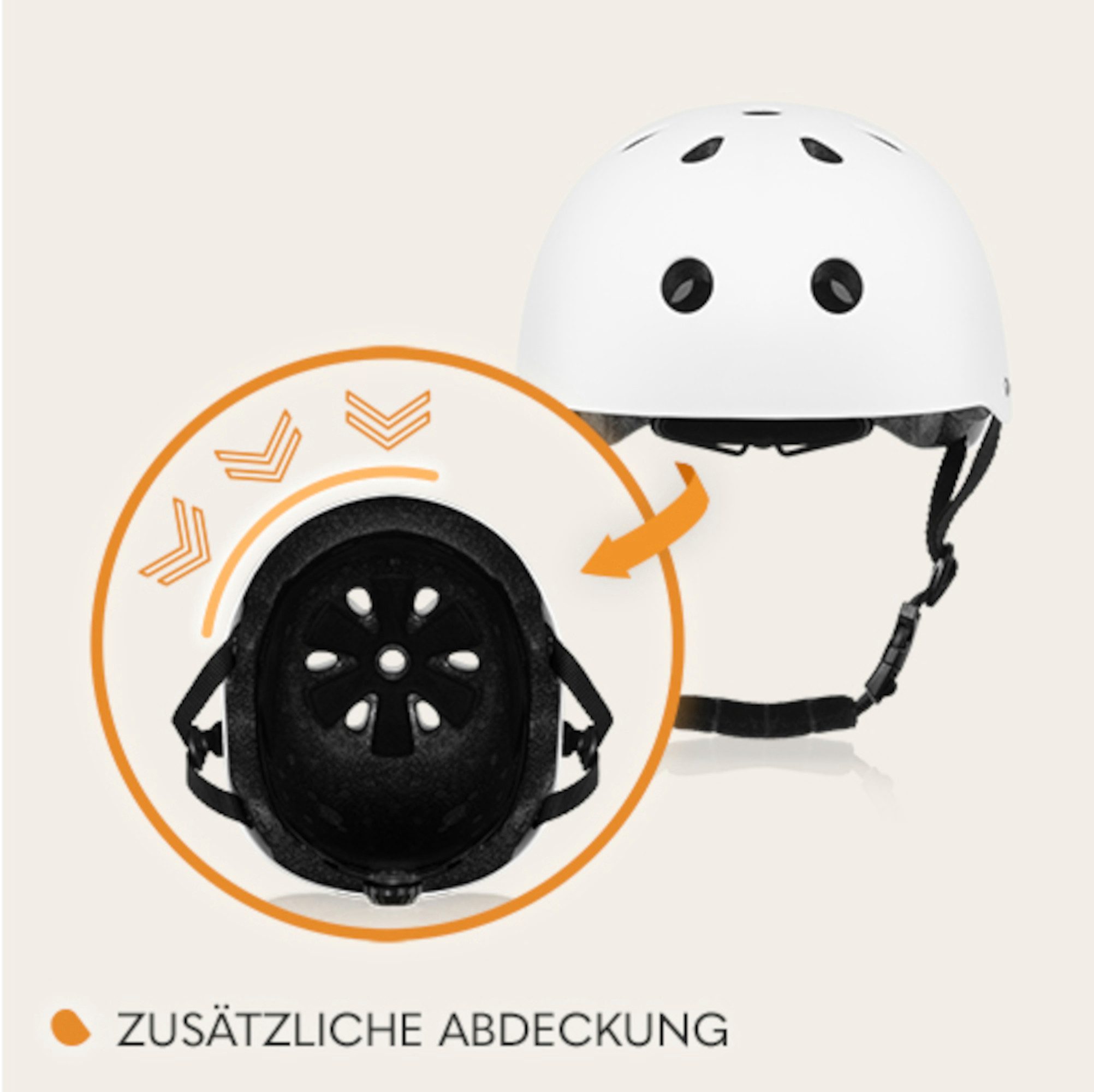 lionelo Kinderhelm Lionelo Helmet, 50-56cm/INTERTEK/Kann mit Markern dekoriert werden