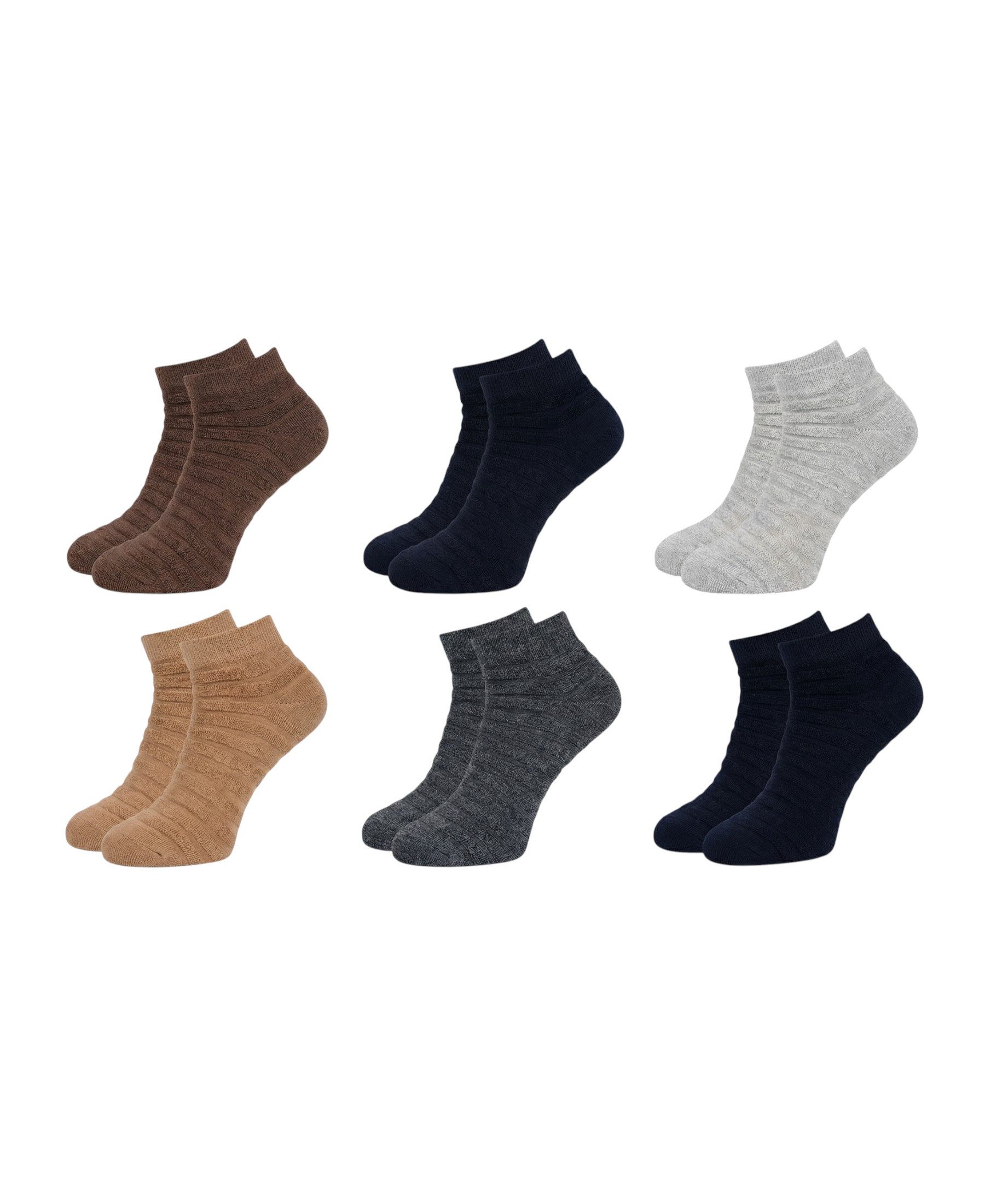 fashionshowcase Kuschelsocken 6er-Pack Damen Winter Socken– weich, warm kuschelig (Mehrfachpackung, 6er-Pack in verschiedenen Farbvarianten) Wärmende Thermo-Eigenschaft