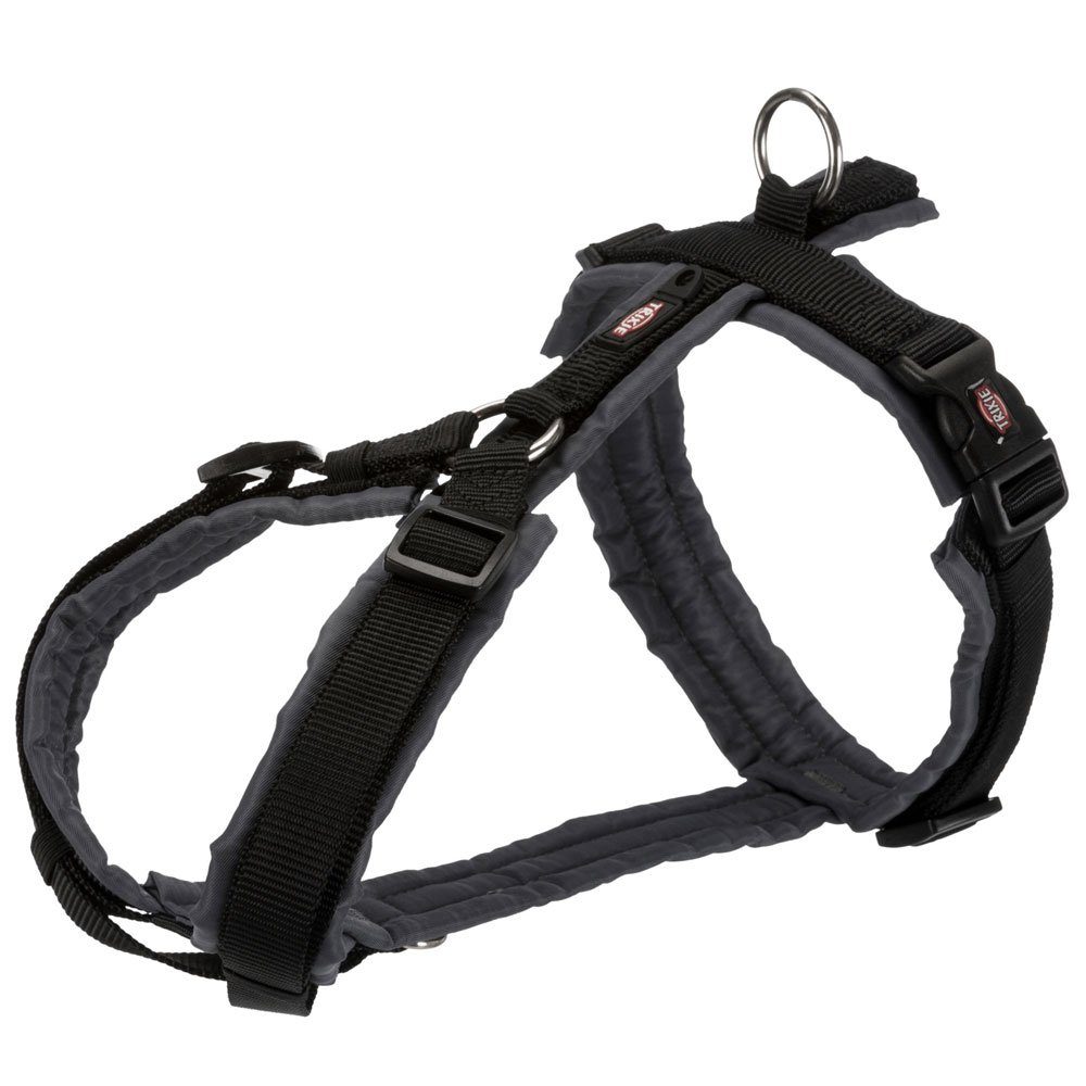 TRIXIE Hunde-Geschirr Trixie Premium Trekking Geschirr - schwarz/grafit Grö günstig online kaufen