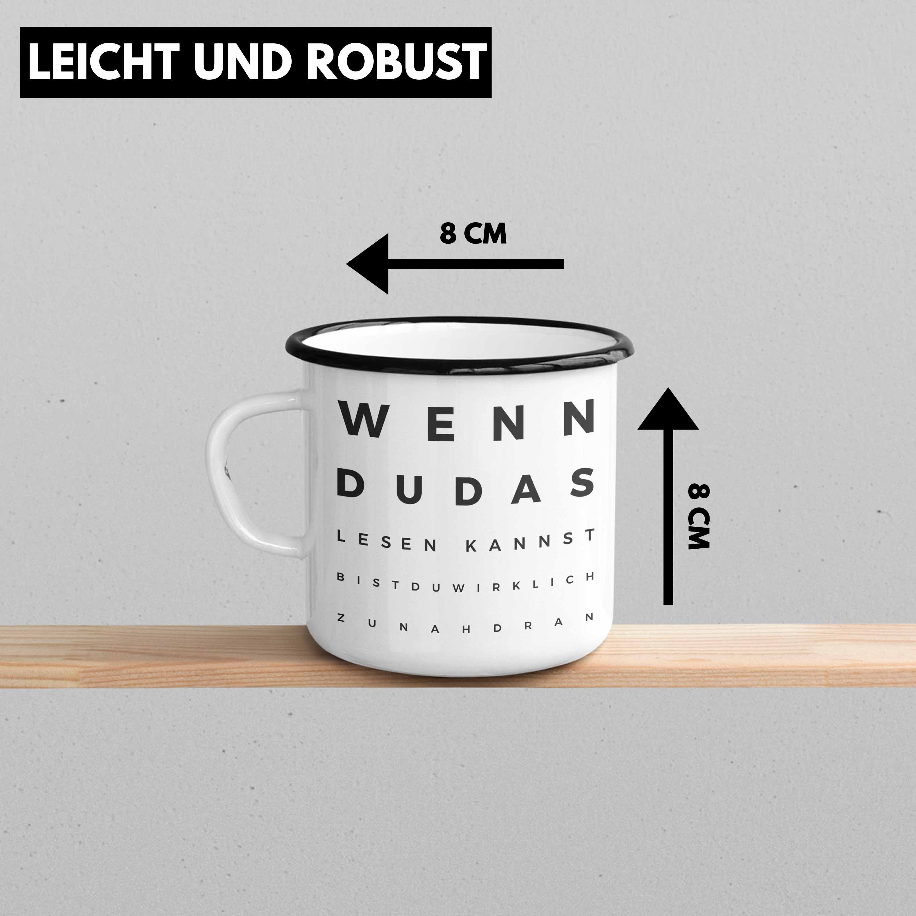 Tasse Schwarz Geschenk Meister Meisterin Thermotasse Emaille Lustiger Spruch Augenarztpraxis Trendation Geschenke - Trendation Optiker Augenarzt Optikerin