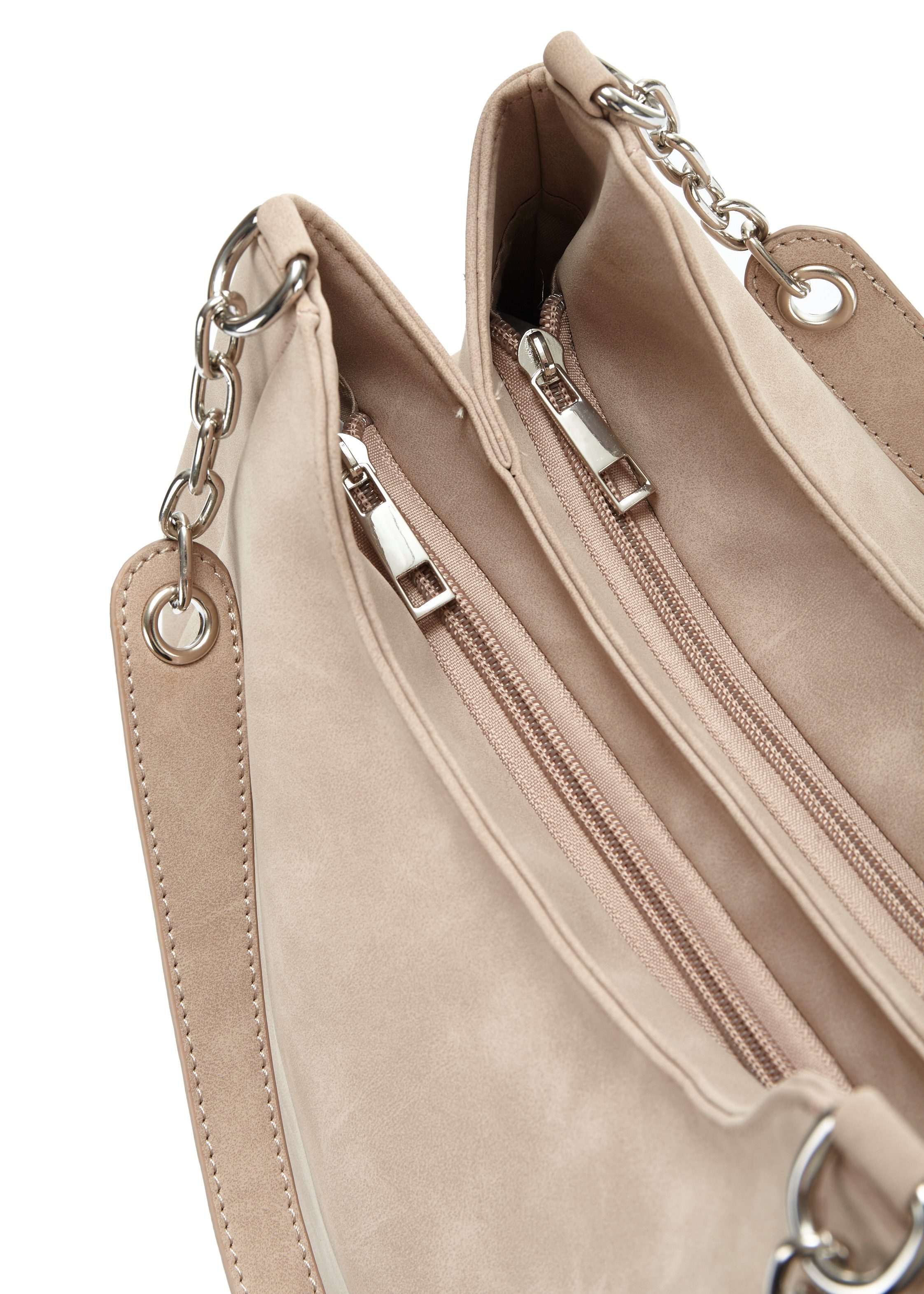 Vivance by Lascana Schultertasche Henkeltasche, Damentasche, Shopper, Einkaufstasche, Handtasche, mit silberfarbenen Ketten-Details VEGAN – Bild 4 von 4