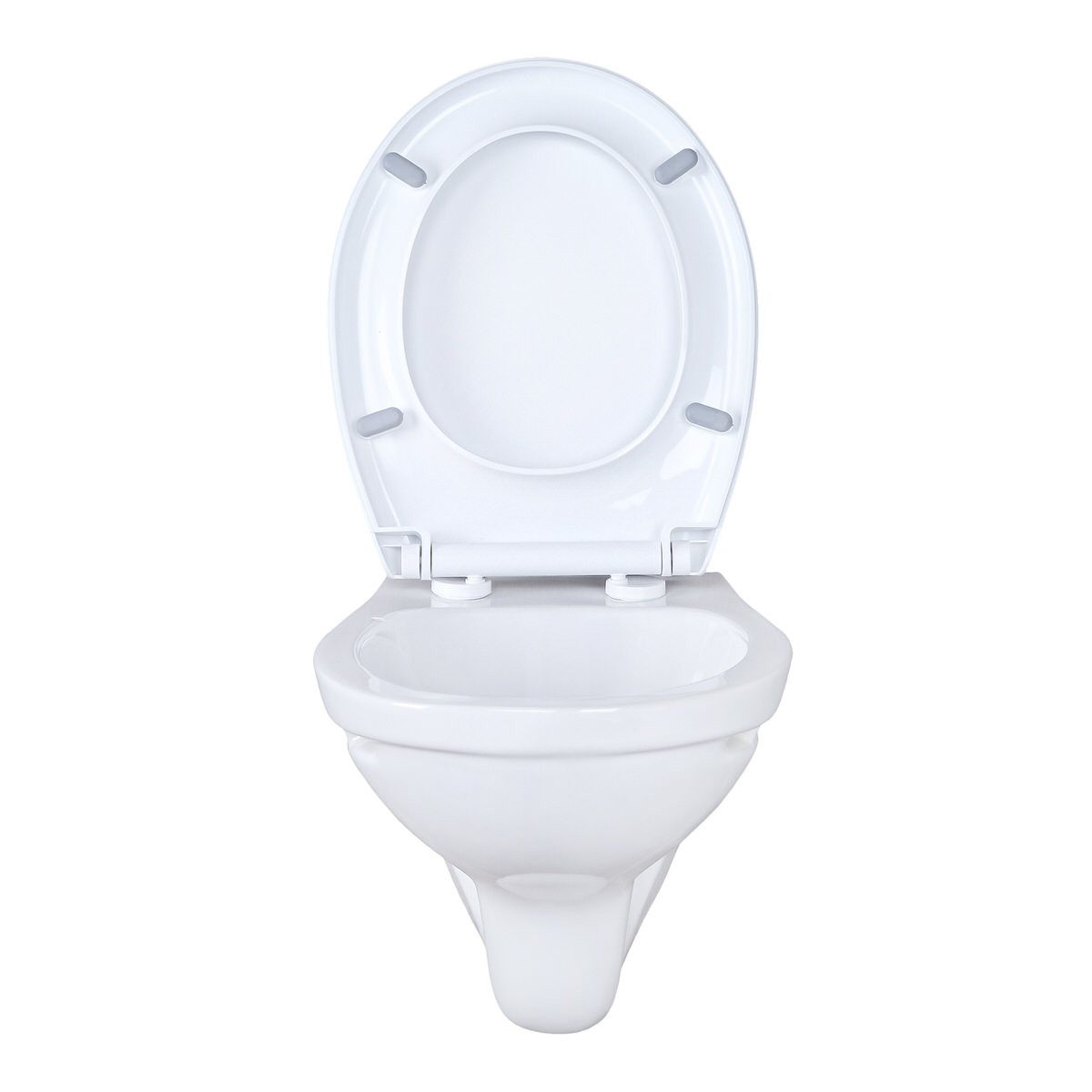 Belvit Tiefspül-WC Komplett Set WC Vorwandelement Spülkasten Hänge WC, Betätigungsplatte, Wandmontage, Abgang Wand, Komplett-Set, Spülrandlos, Pulverbeschichtet – Bild 5 von 5