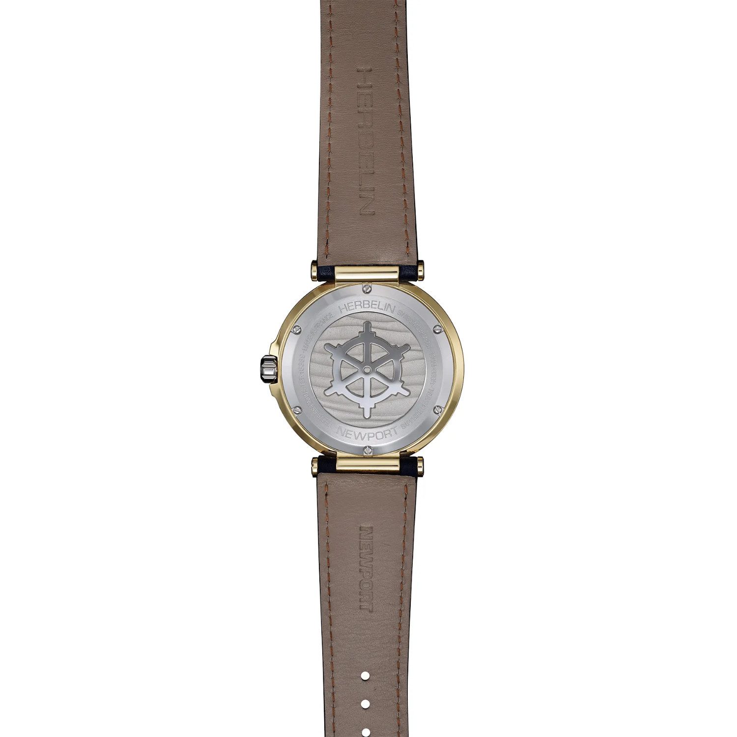 Michel Herbelin Quarzuhr Michel Herbelin Uhr Herren Newport 18389T1N35 Edelstahl, Leder, (1-tlg)