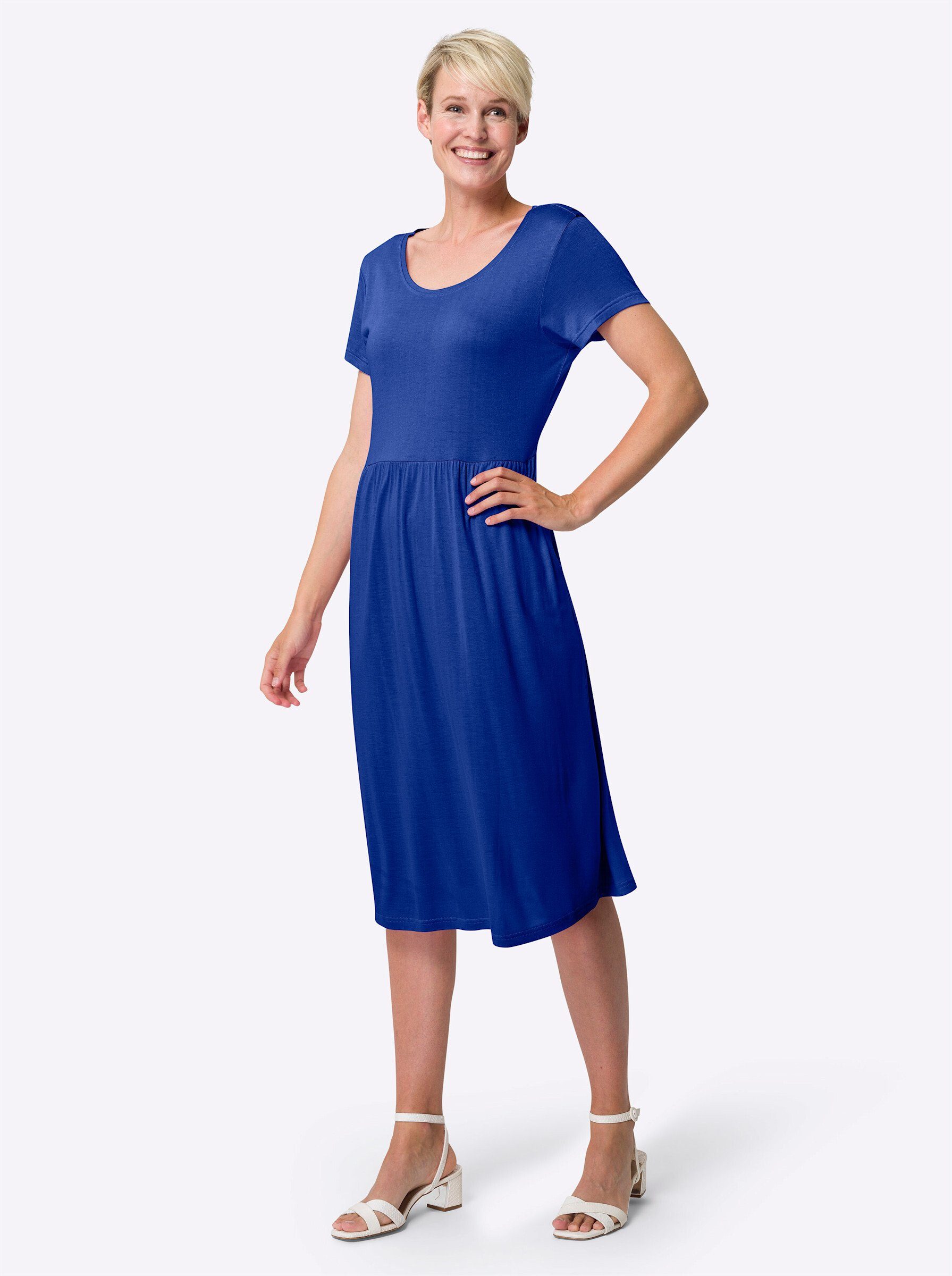 Sieh an! Jerseykleid Jersey-Kleid Kurzarm