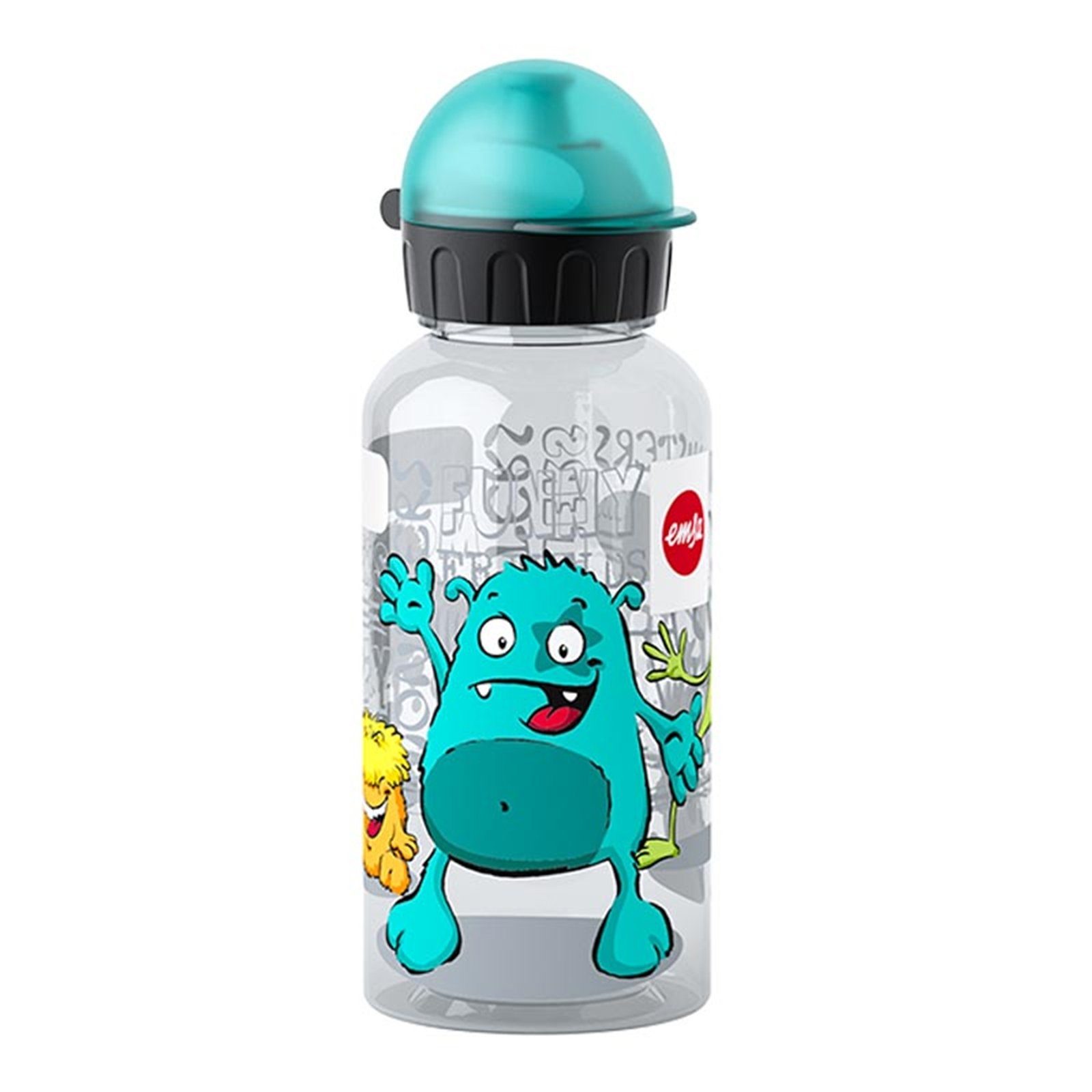 Emsa Trinkflasche Trinkflasche im 2 er Set mit Brotdose Monster, Verschluss zerlegbar für perfekte Reinigung