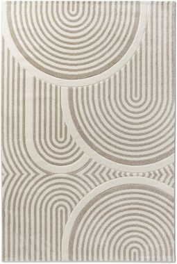 Teppich »Imogen«, Leonique, rechteckig, Höhe: 13 mm, Hoch-Tief-Effekt, softer Kurzflor, modern, pflegeleicht, Scandi-Look