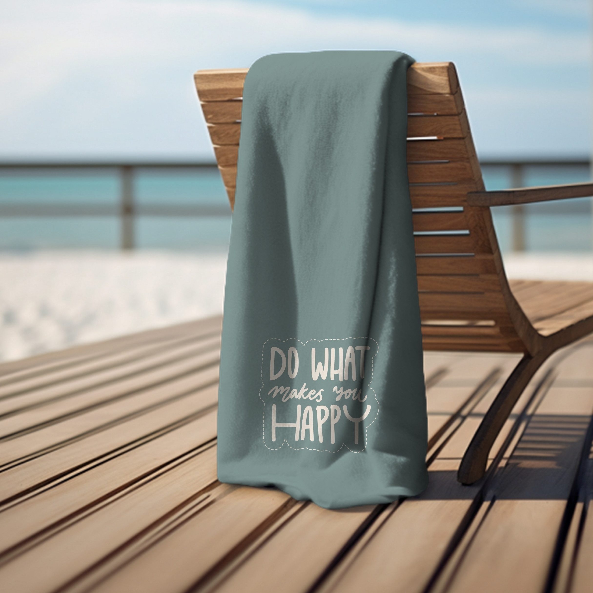 MTOnlinehandel Strandtuch "Fernweh" • Badetuch XXL • 100x200 cm • Schnelltrocknend, Baumwolle & Mikrofaser Mix (1-St), extra groß • weich & saugfähig