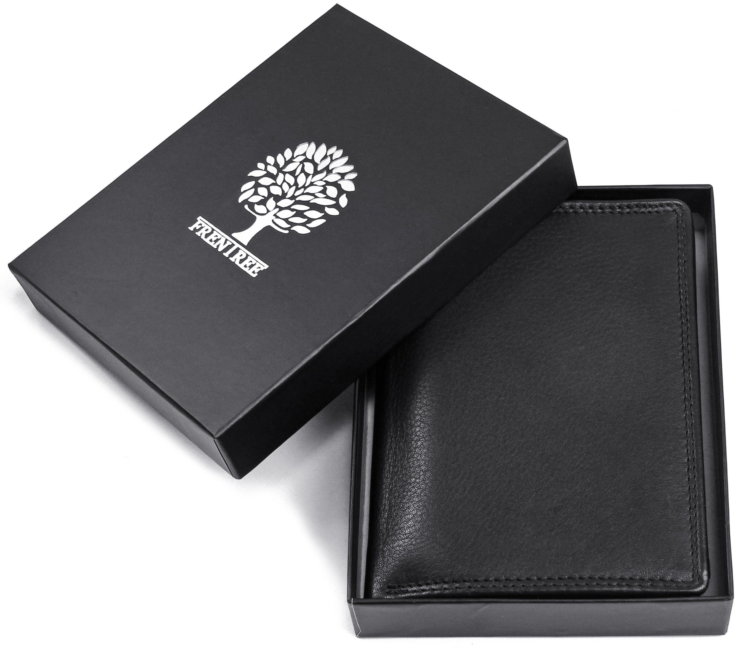 Herren Alle Herrentaschen Frentree Geldbörse LB-01, Portemonnaie aus echtem Nappaleder, mit 15 Kartenfächern und RFID-Schutz, in