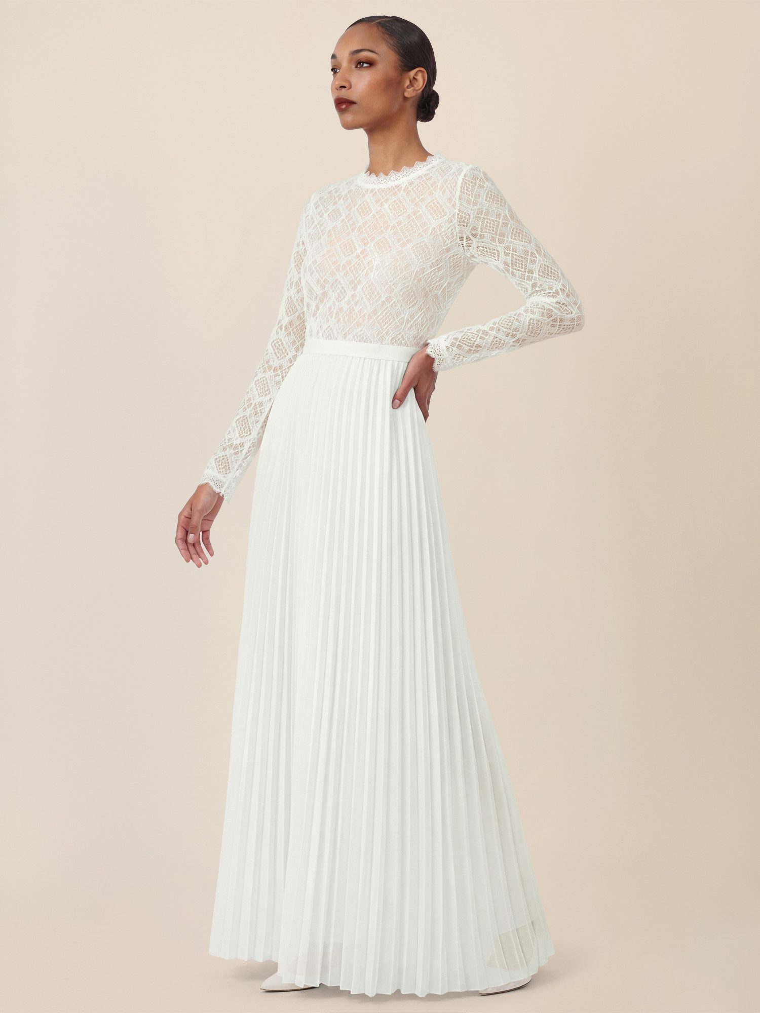 Apart Abendkleid Spitzenkleid mit Plissee-Rock günstig online kaufen